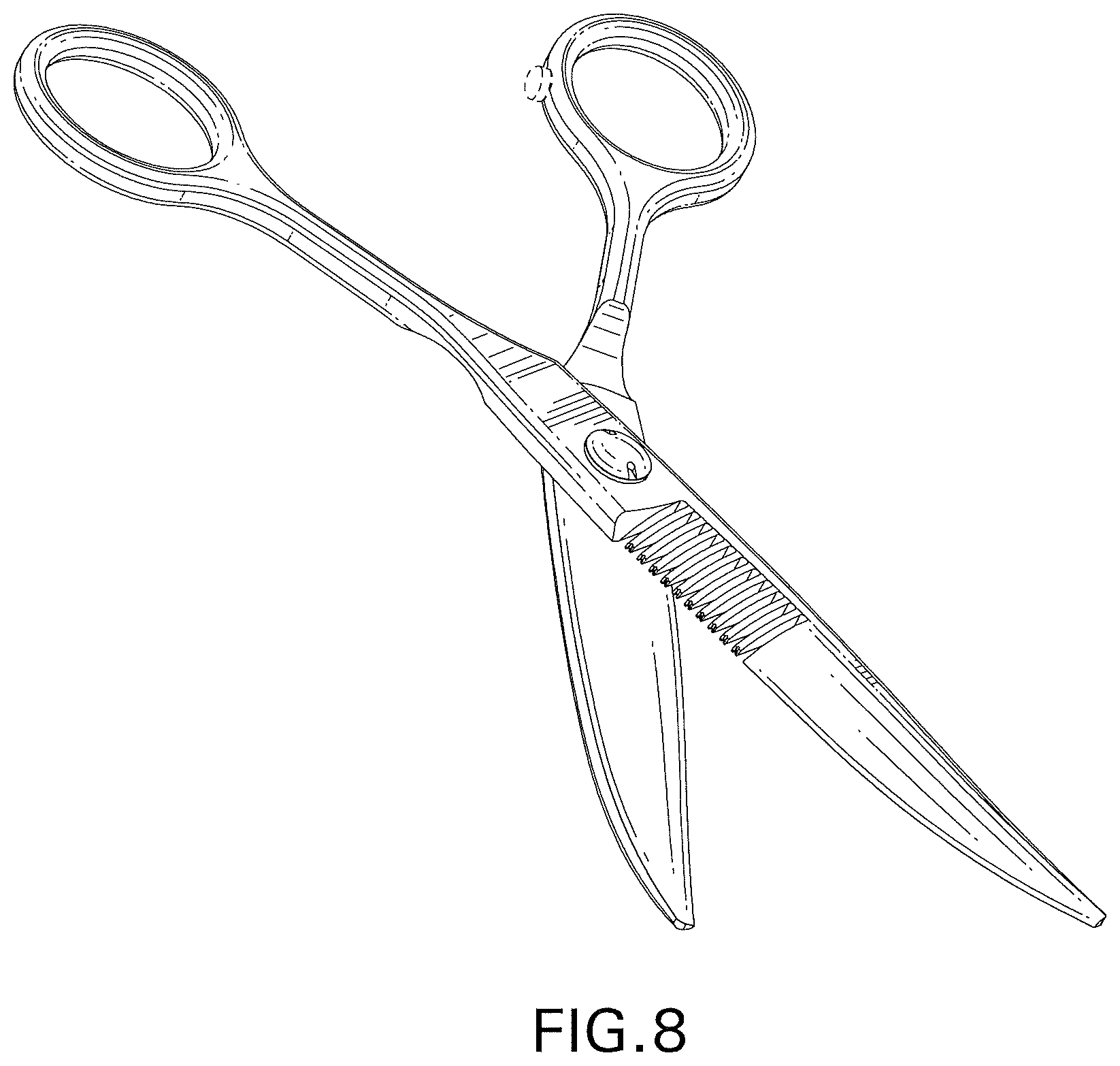 Patent USD1043295 Figure 7 – Hair cutting shear