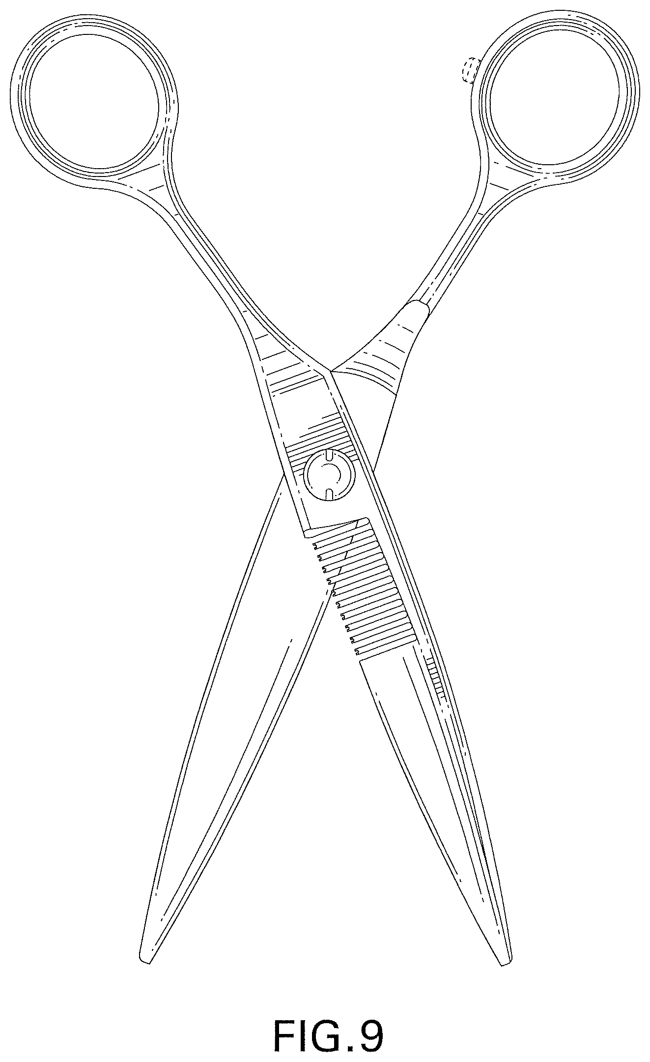 Patent USD1043295 Figure 8 – Hair cutting shear