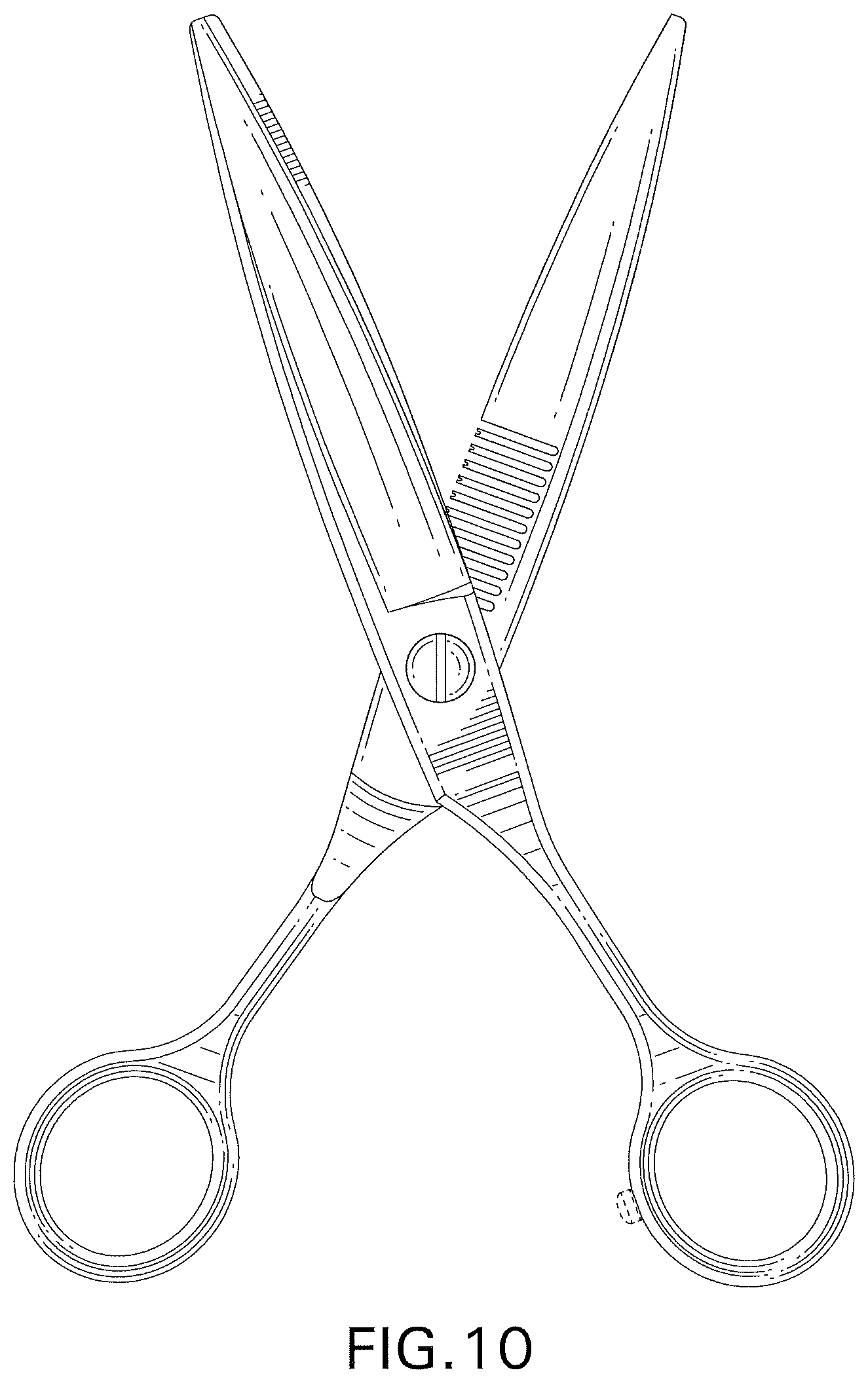 Patent USD1043295 Figure 9 – Hair cutting shear