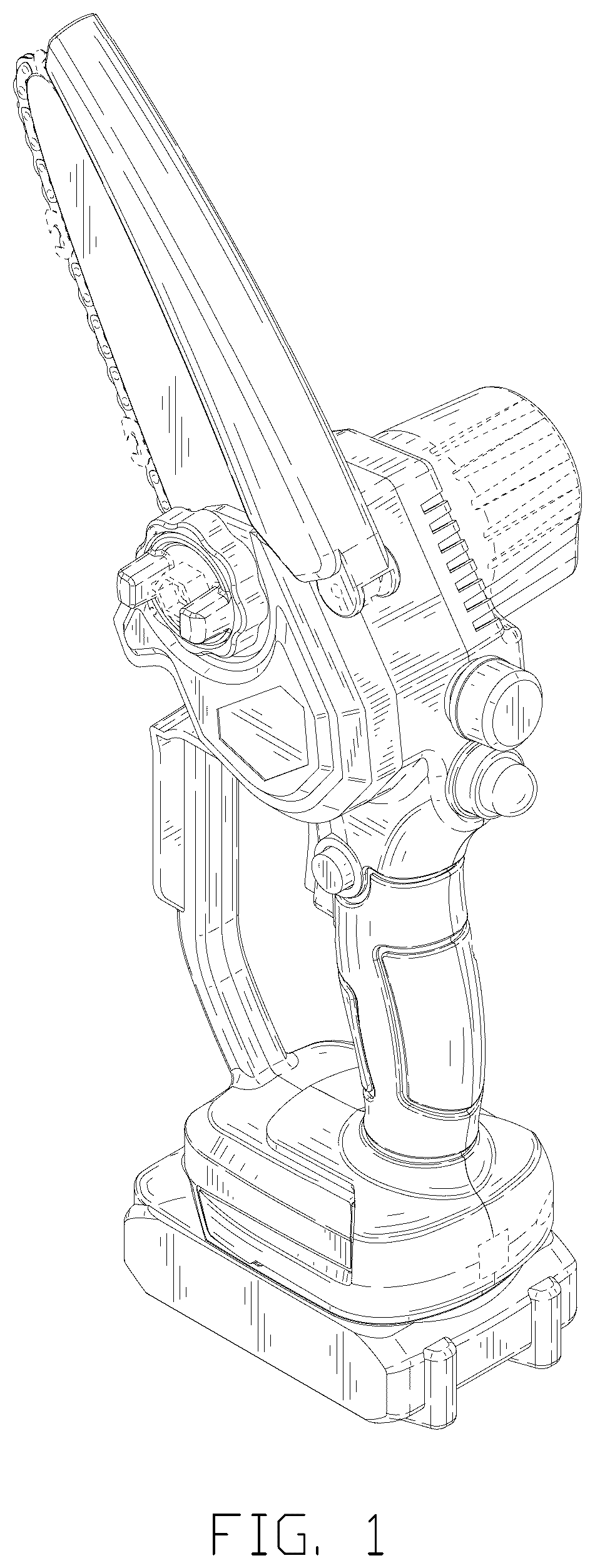 Patent USD1043299 Figure 1 – Chainsaw