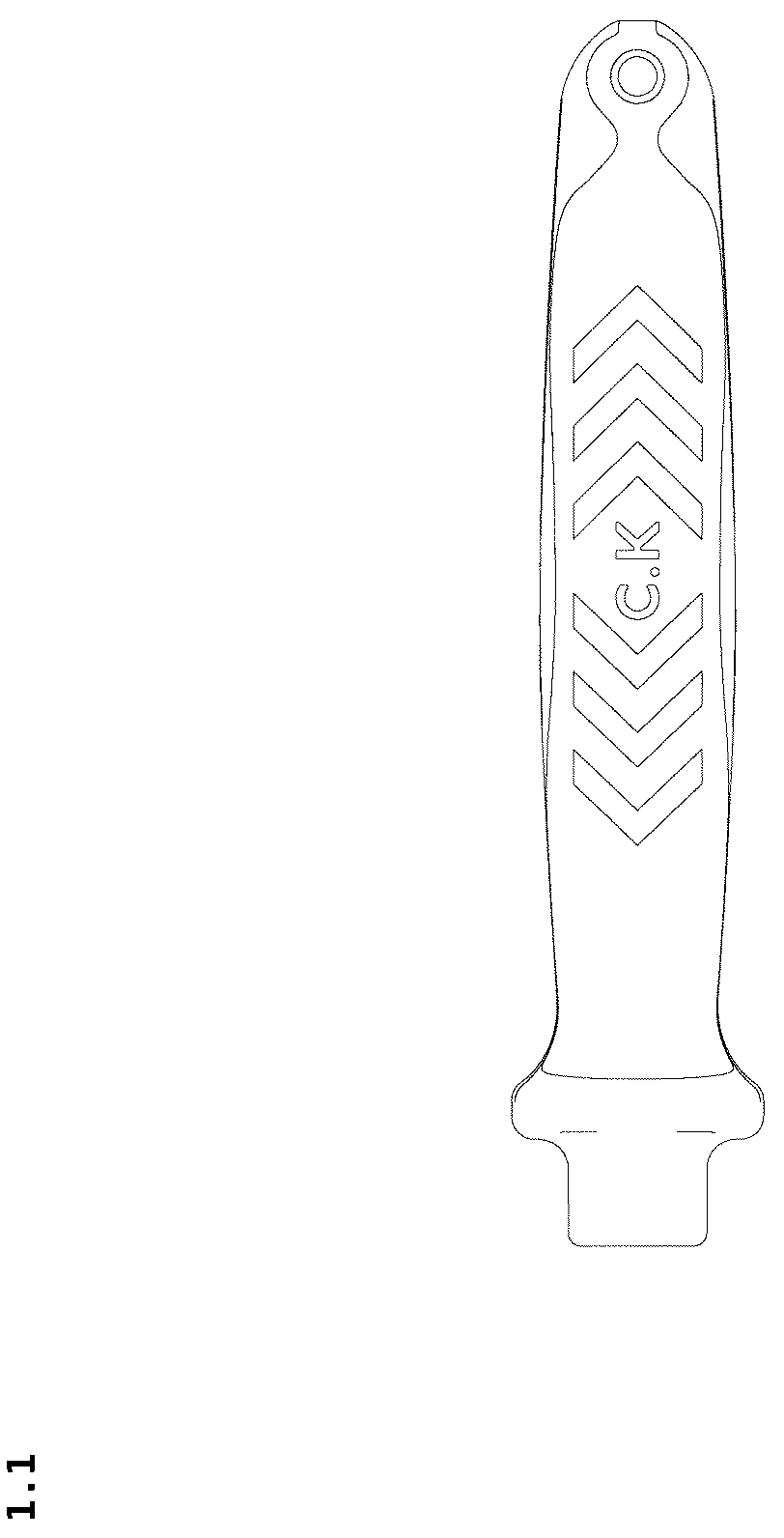 Patent USD1043305 Figure 1 – Plier handle
