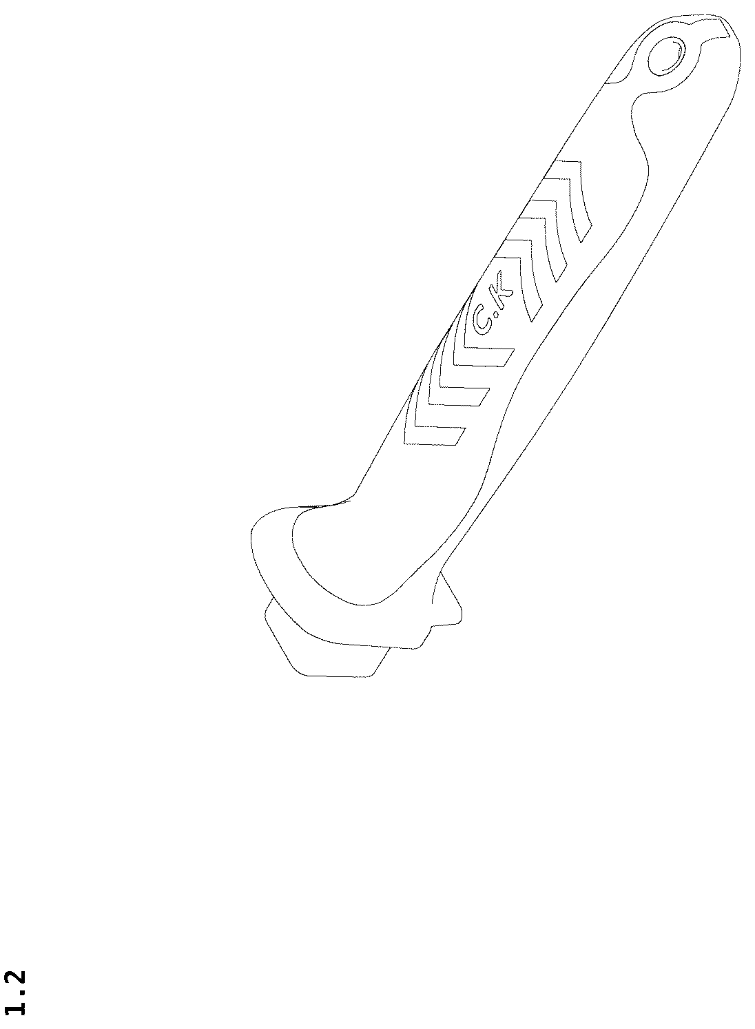 Patent USD1043305 Figure 2 – Plier handle