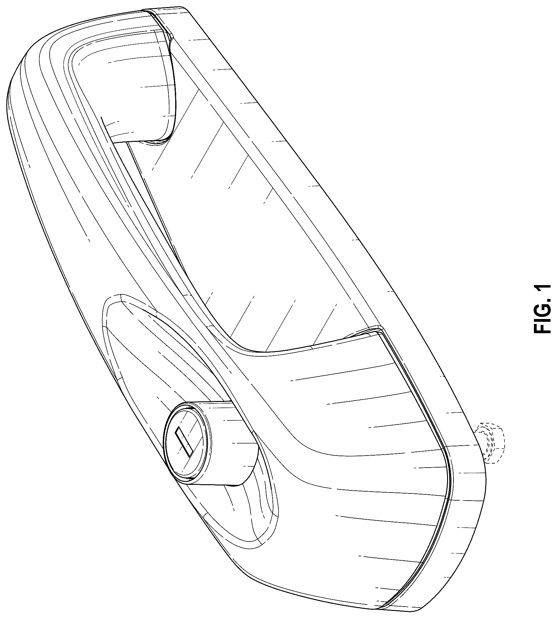 Patent USD1043306 Figure 1 – Push button handle
