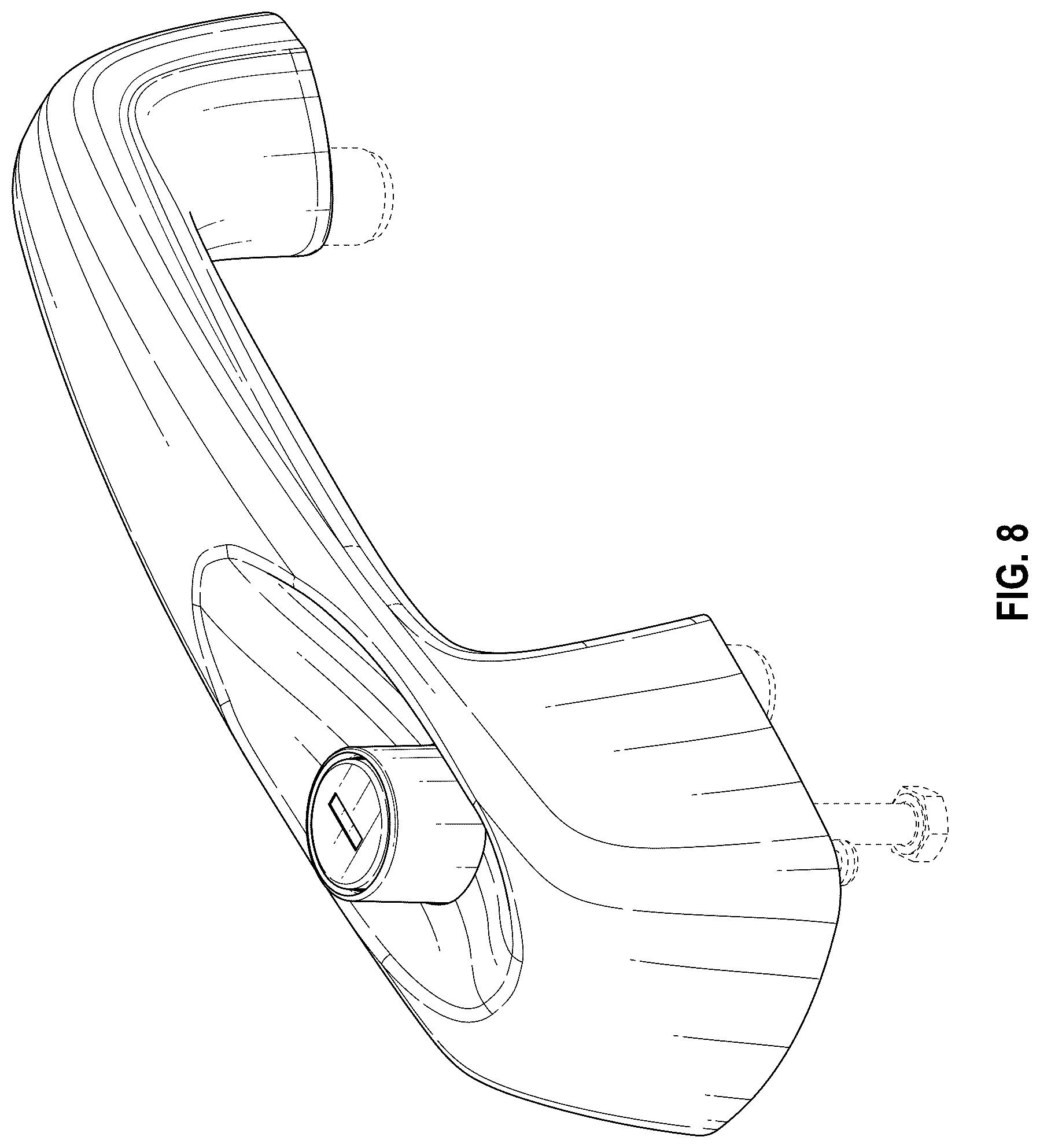 Patent USD1043306 Figure 7 – Push button handle