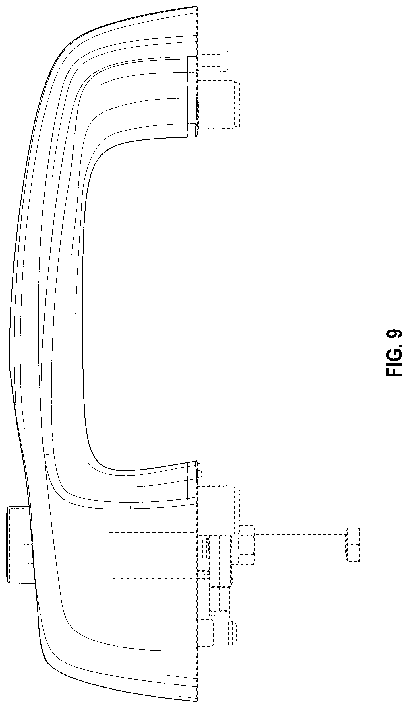 Patent USD1043306 Figure 8 – Push button handle