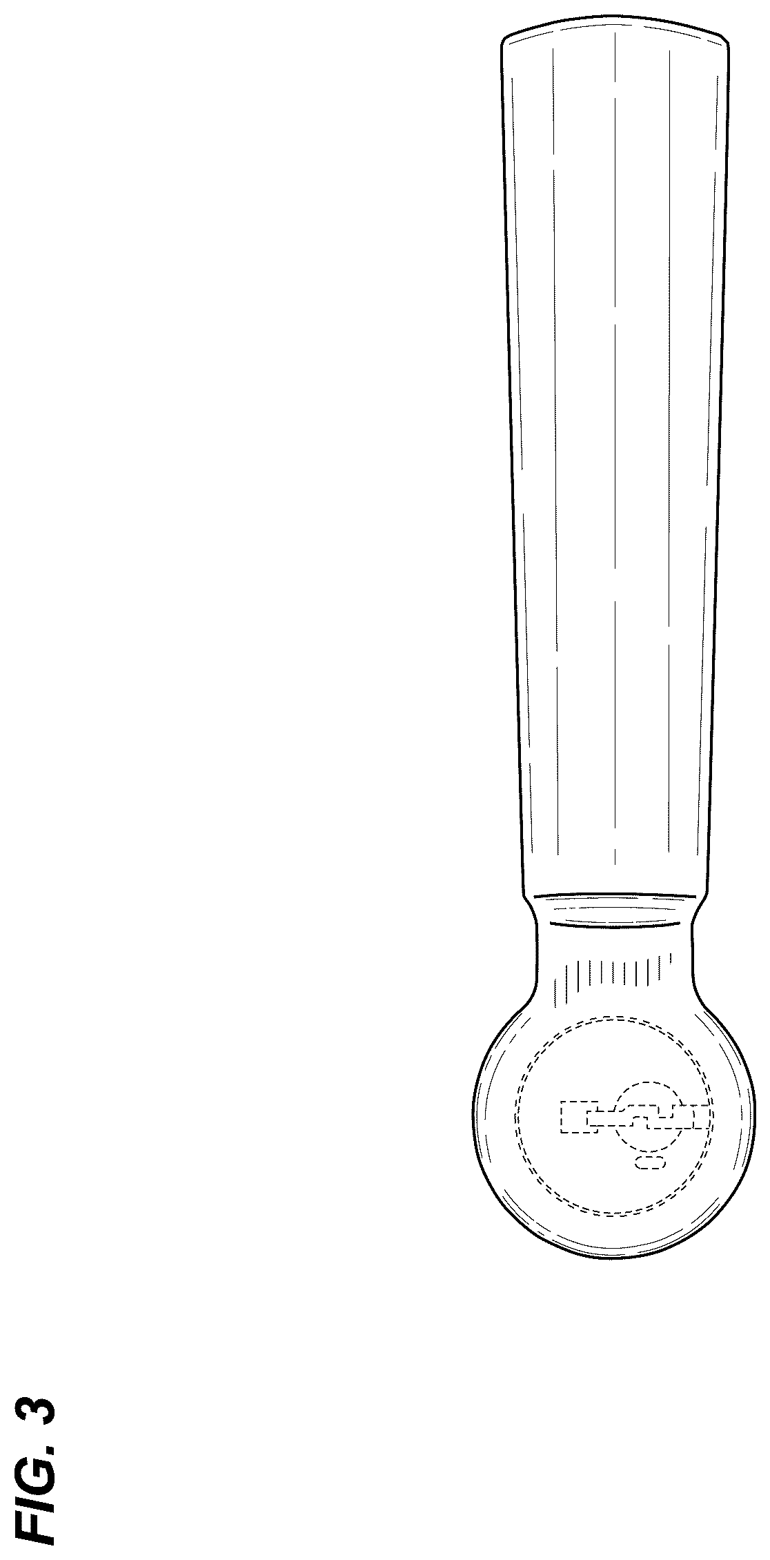 Patent USD1043307 Figure 3 – Lever