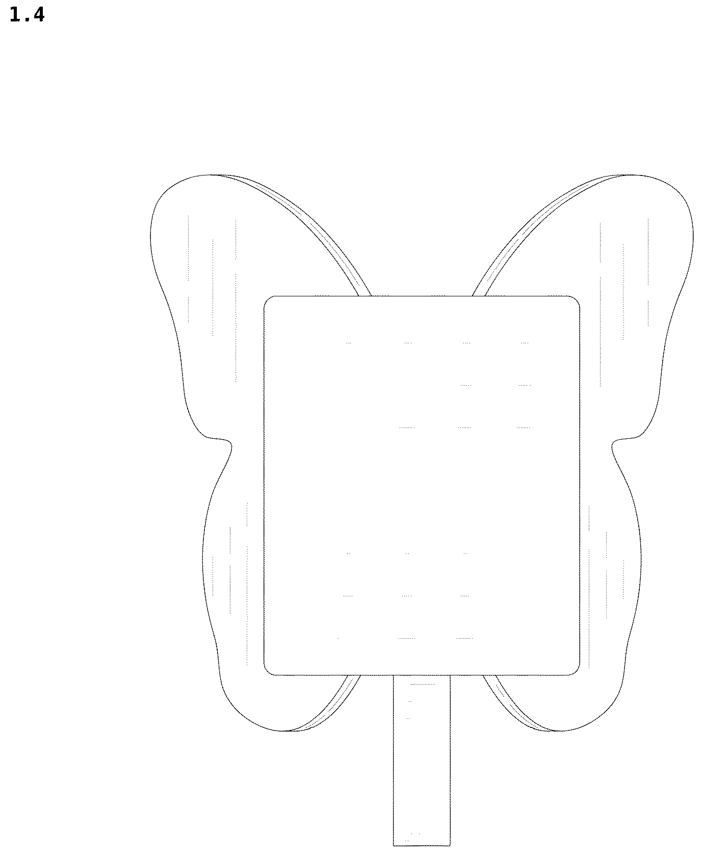 Patent USD1043321 Figure 4 – Hook for hanging