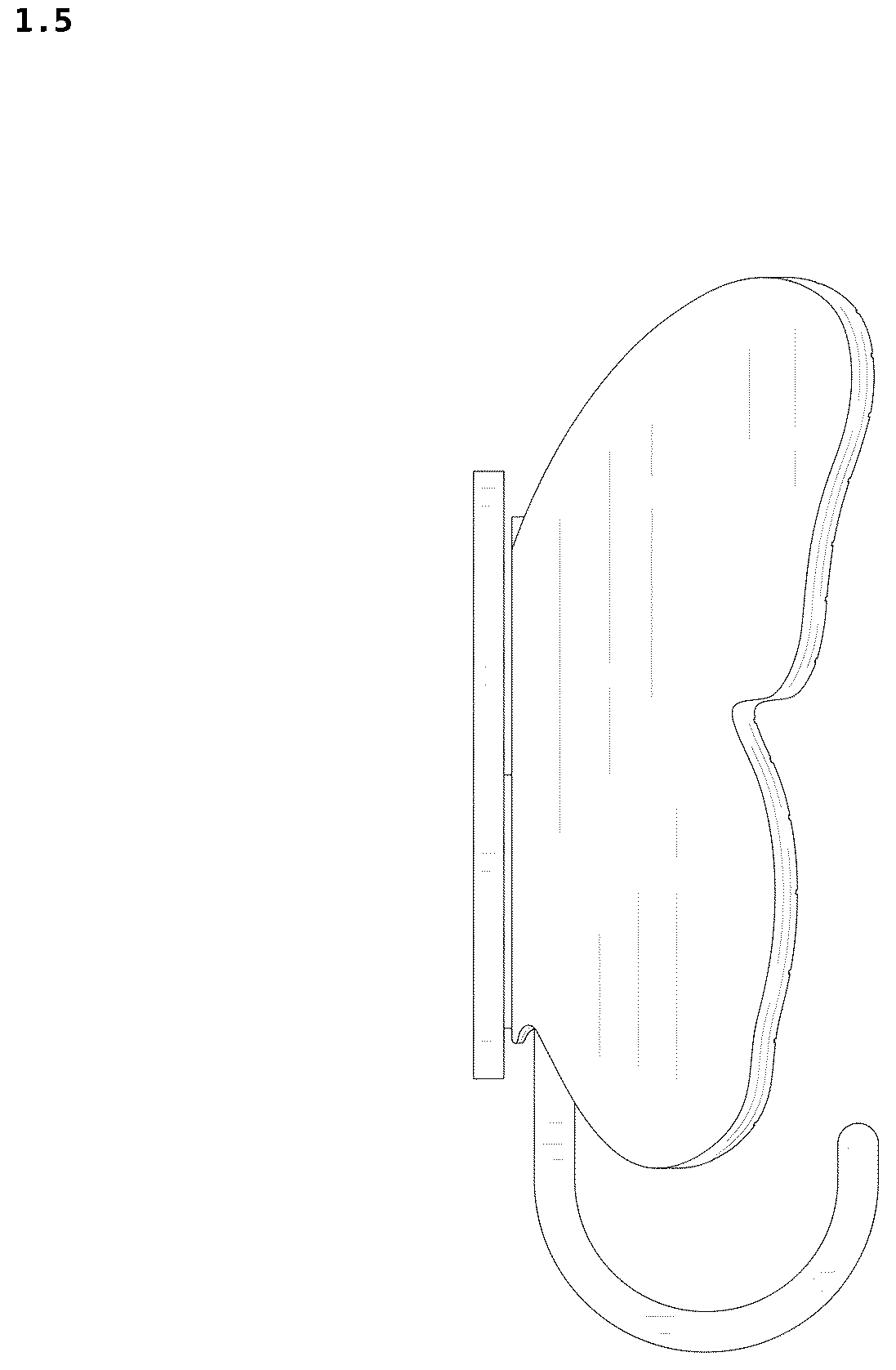 Patent USD1043321 Figure 5 – Hook for hanging