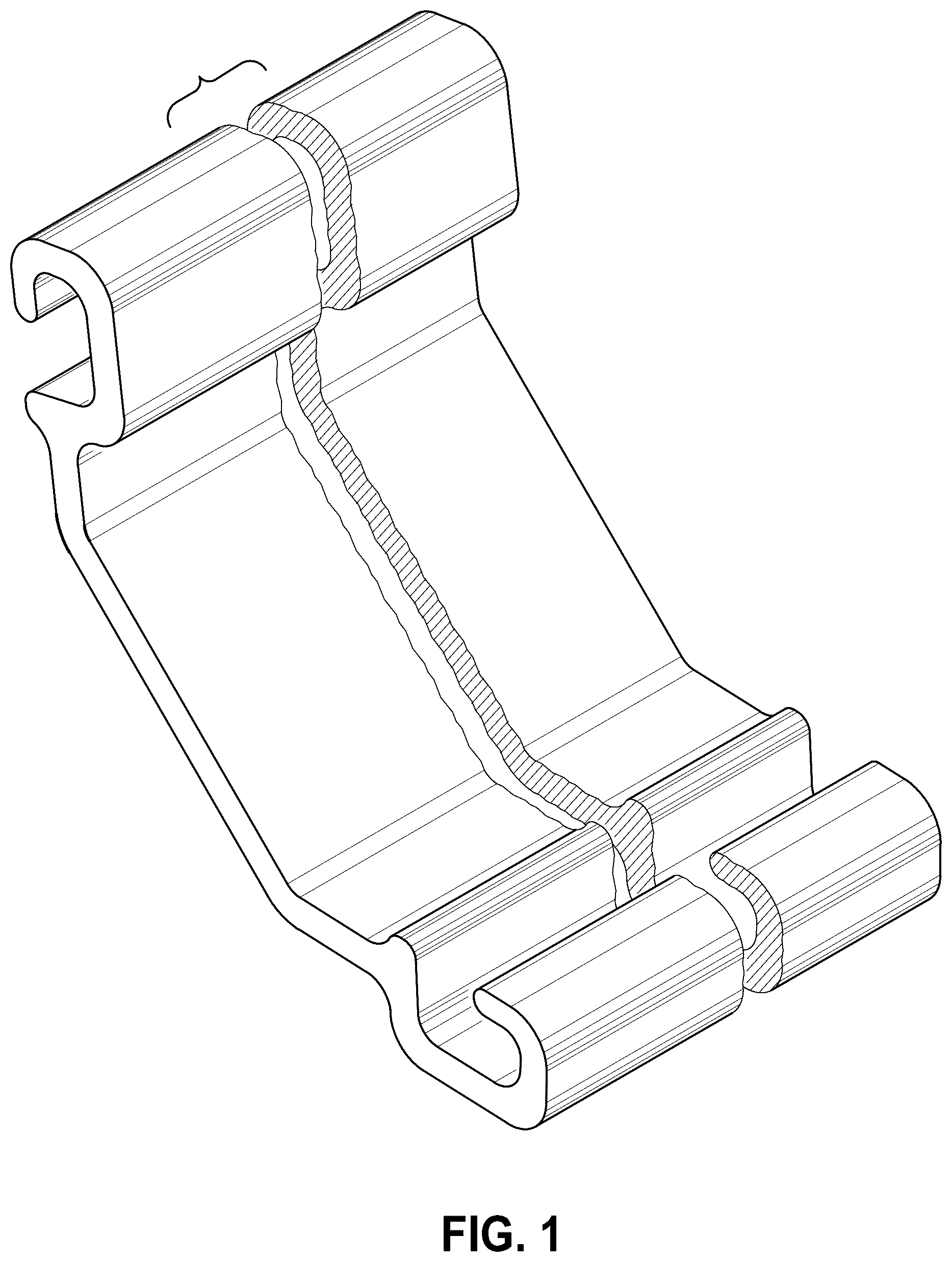 Patent USD1043322 Figure 1 – Sheet pile connector