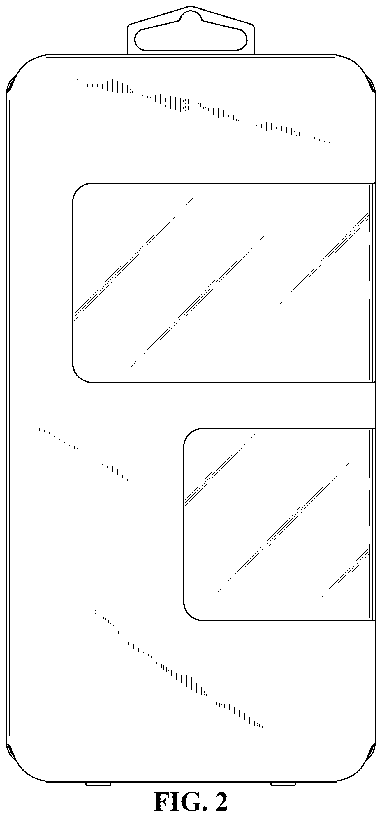 Patent USD1043328 Figure 2 – Hangable package