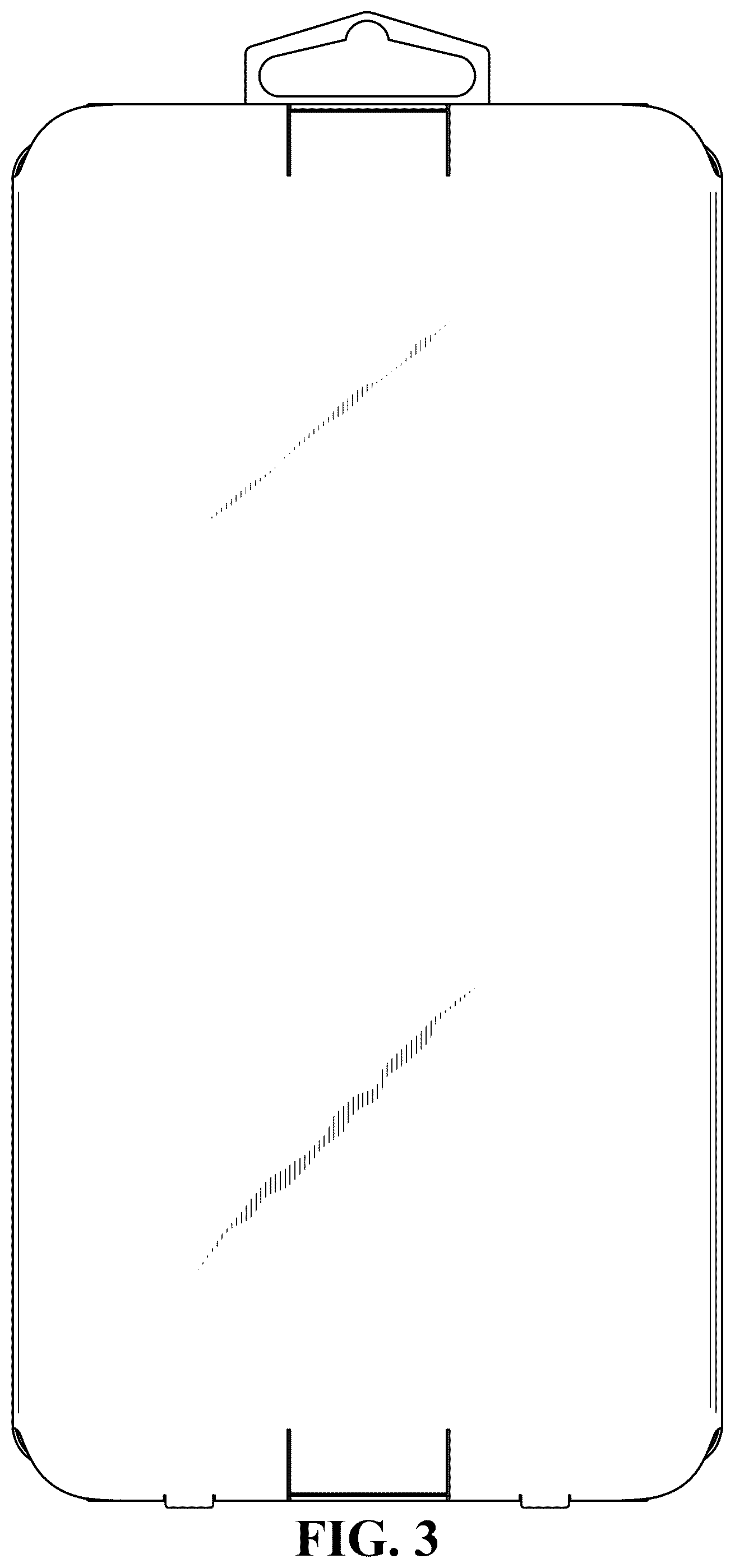 Patent USD1043328 Figure 3 – Hangable package