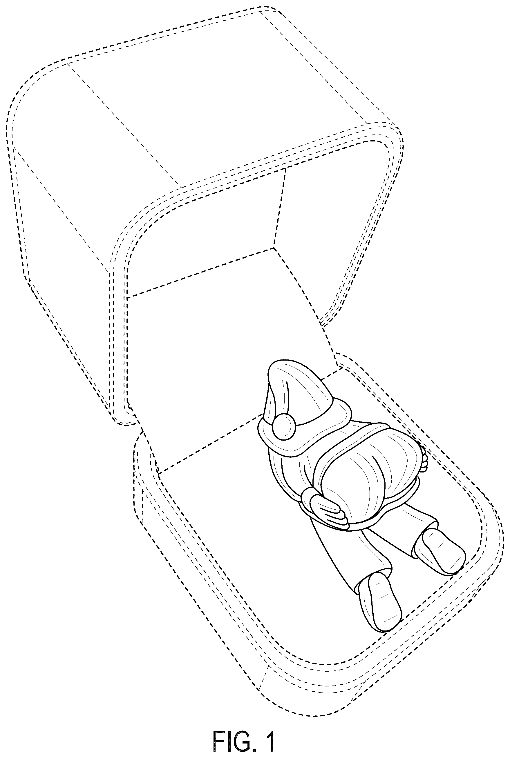 Patent USD1043333 Figure 1 – Ring box with Santa Claus