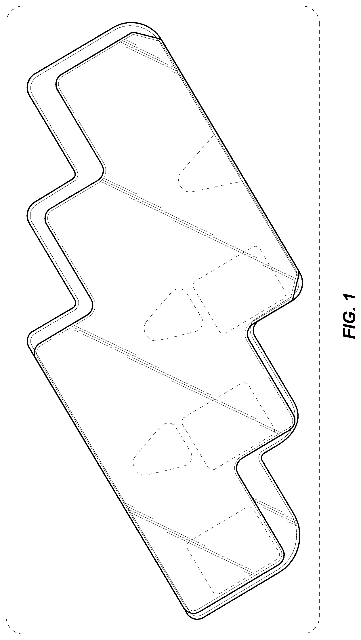 Patent USD1043334 Figure 1 – Eyewear packaging