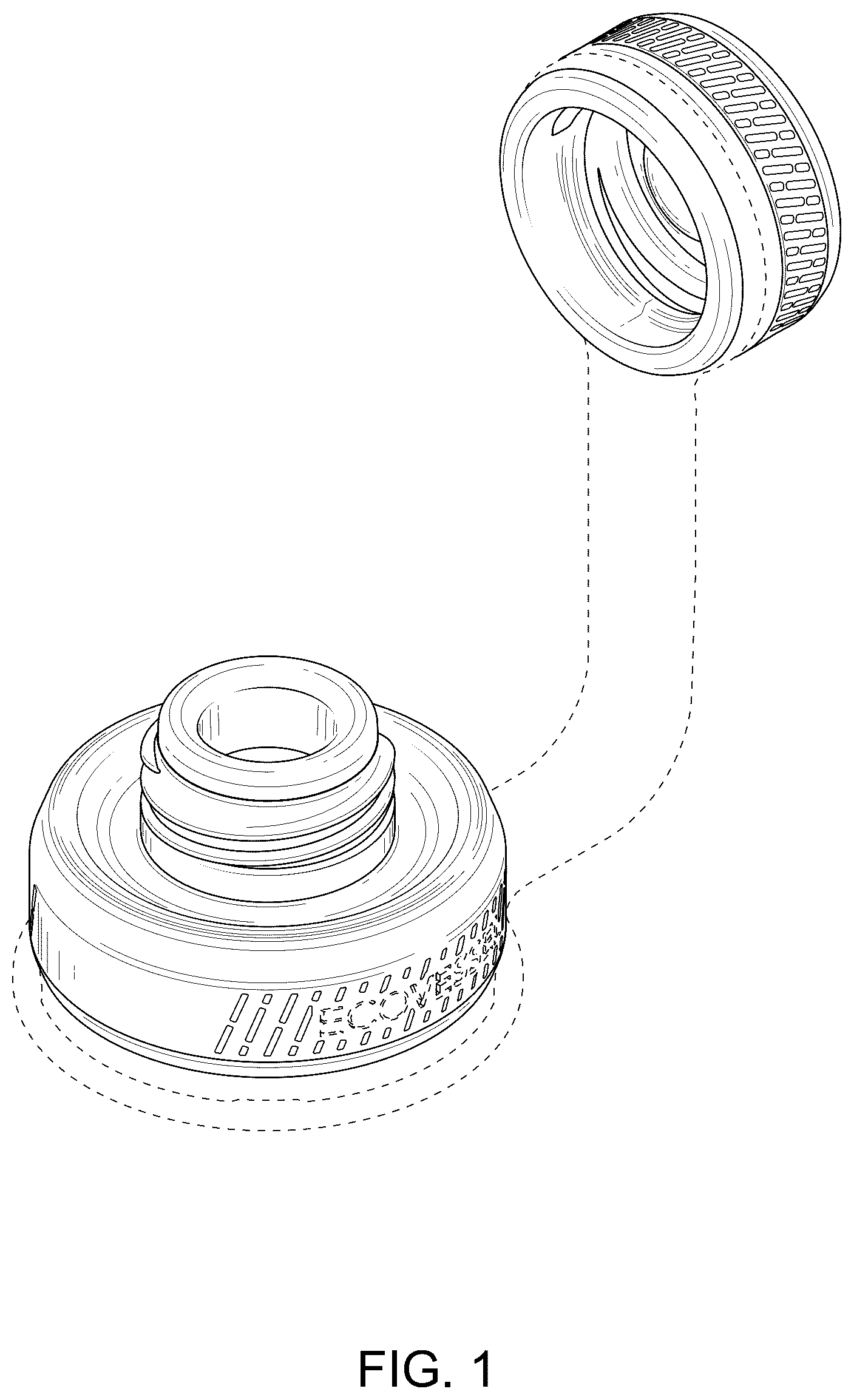 Patent USD1043339 Figure 1 – Bottle lid
