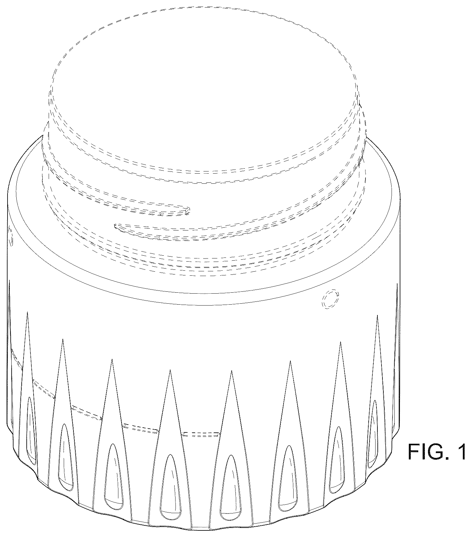 Patent USD1043341 Figure 1 – Closure