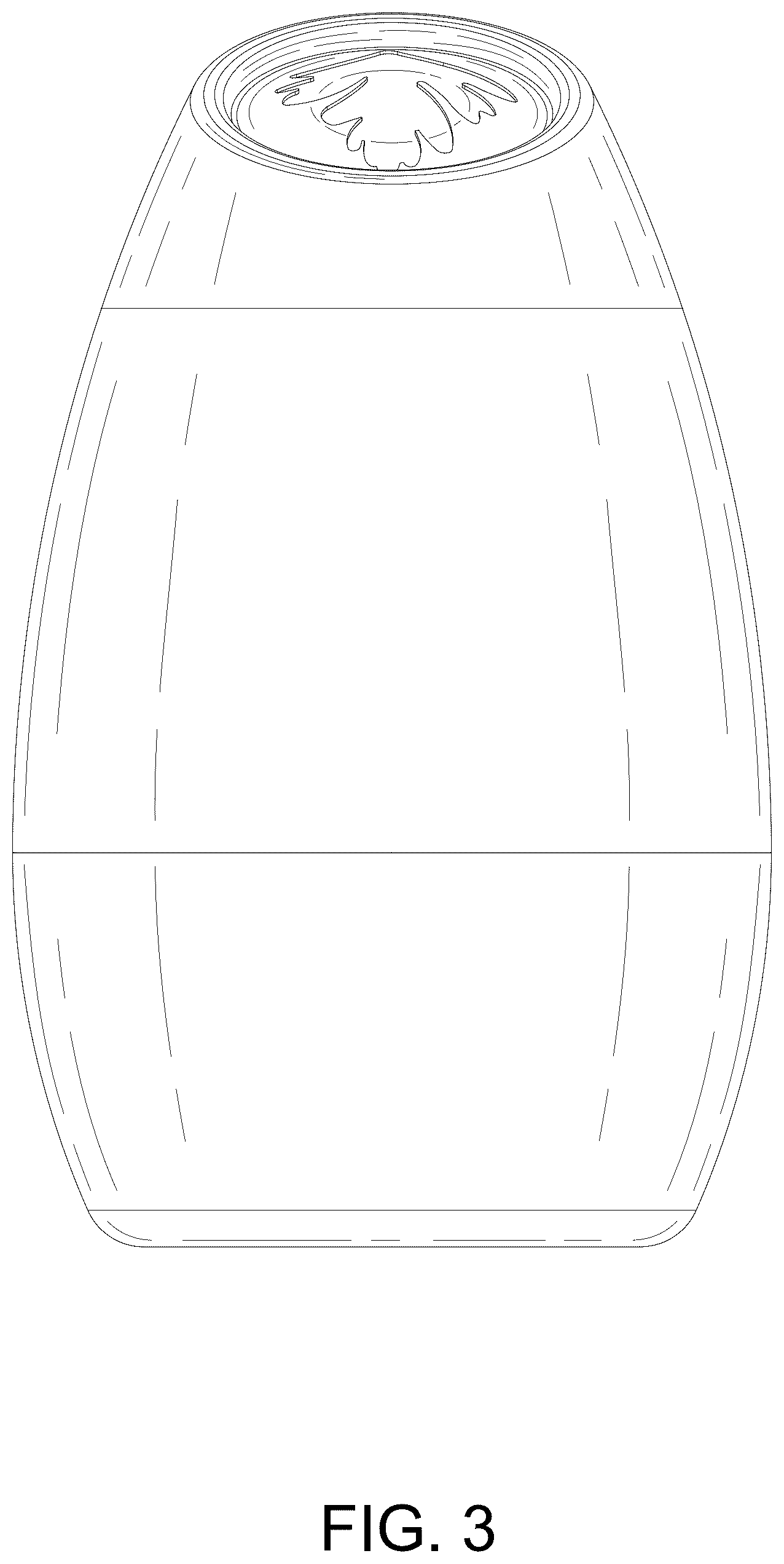 Patent USD1043346 Figure 3 – Bottle