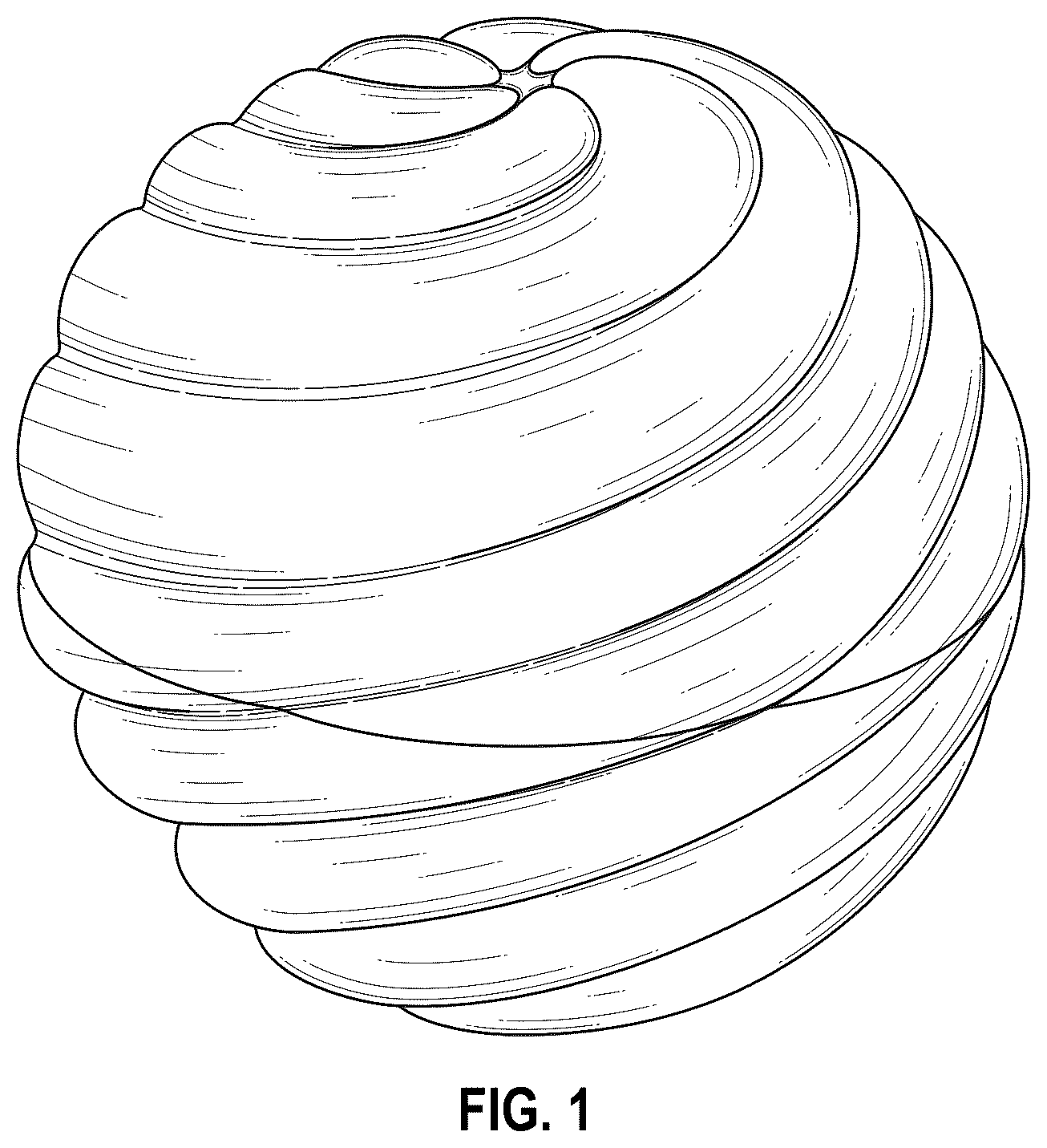 Patent USD1043347 Figure 1 – Swirl-shaped container