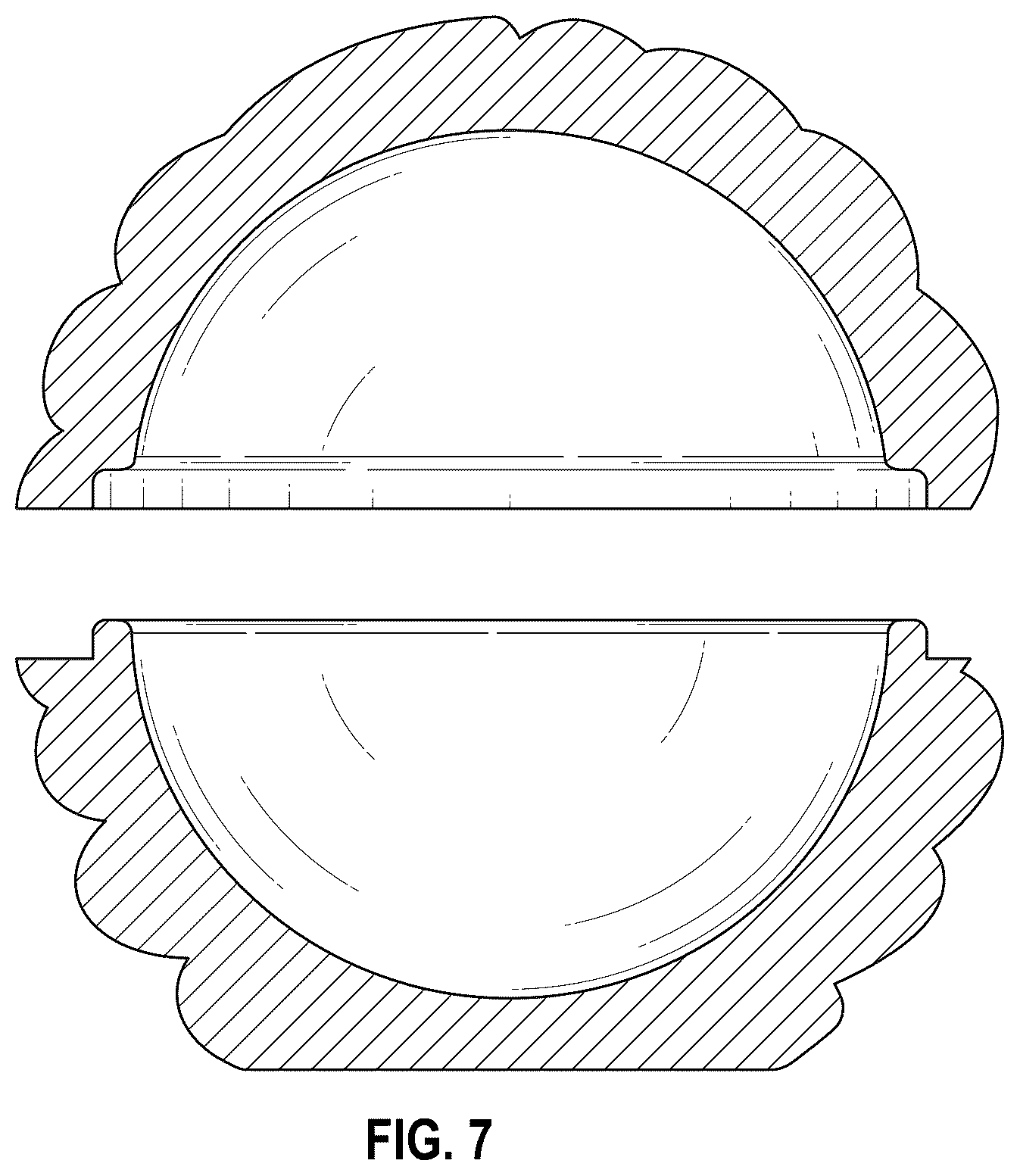 Patent USD1043347 Figure 7 – Swirl-shaped container