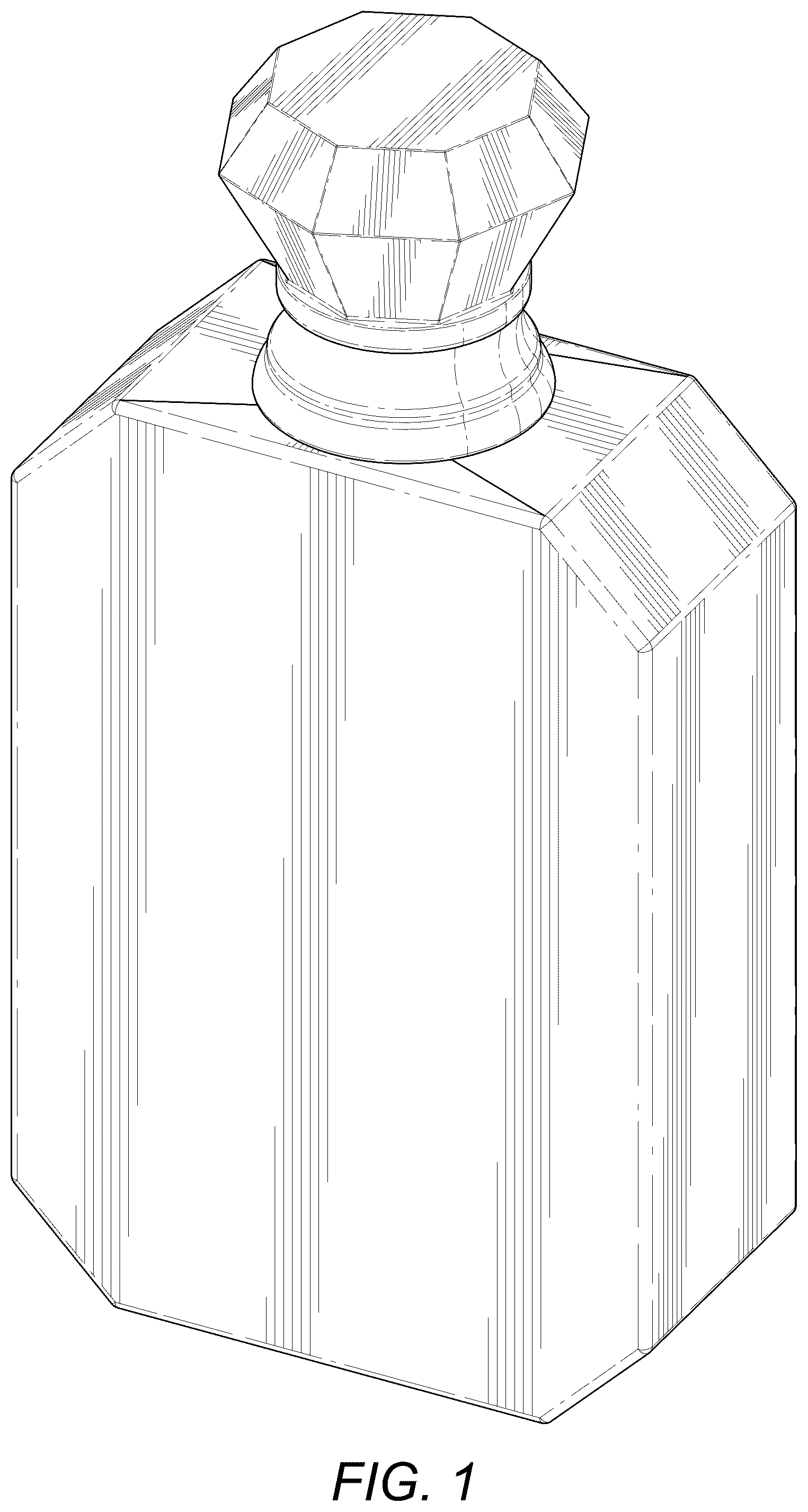 Patent USD1043349 Figure 1 – Fragrance bottle