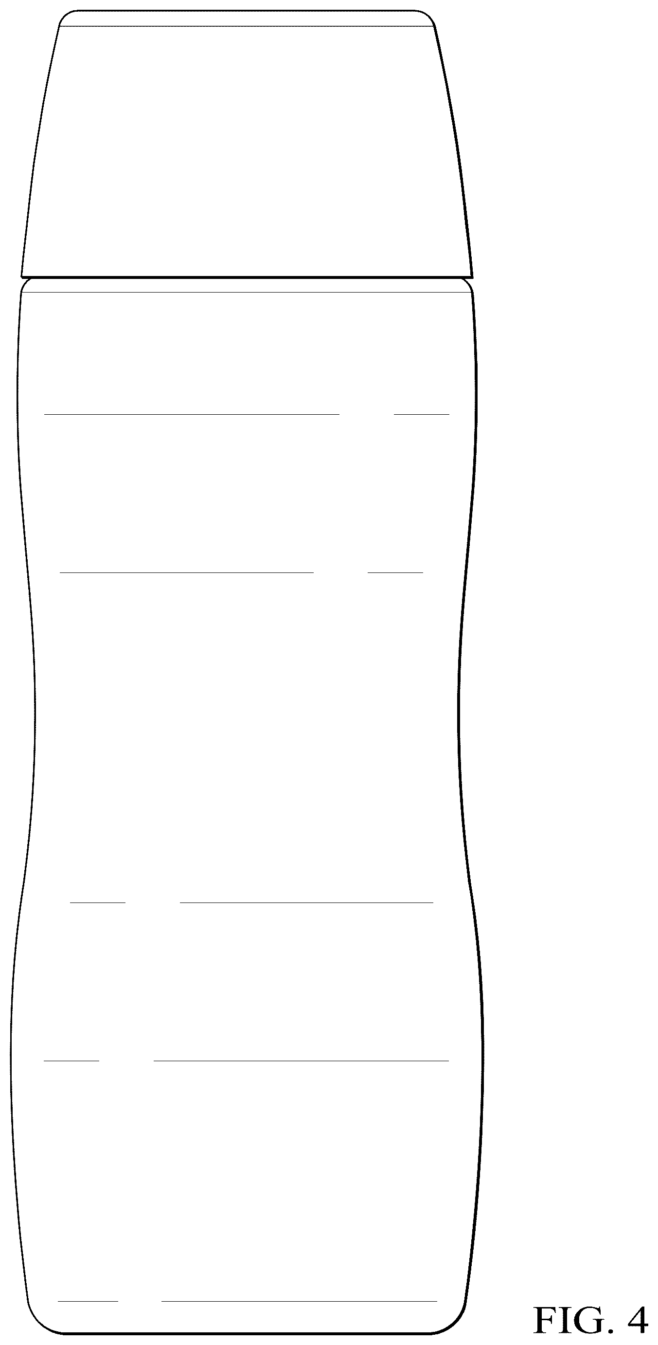 Patent USD1043352 Figure 4 – Bottle with overcap