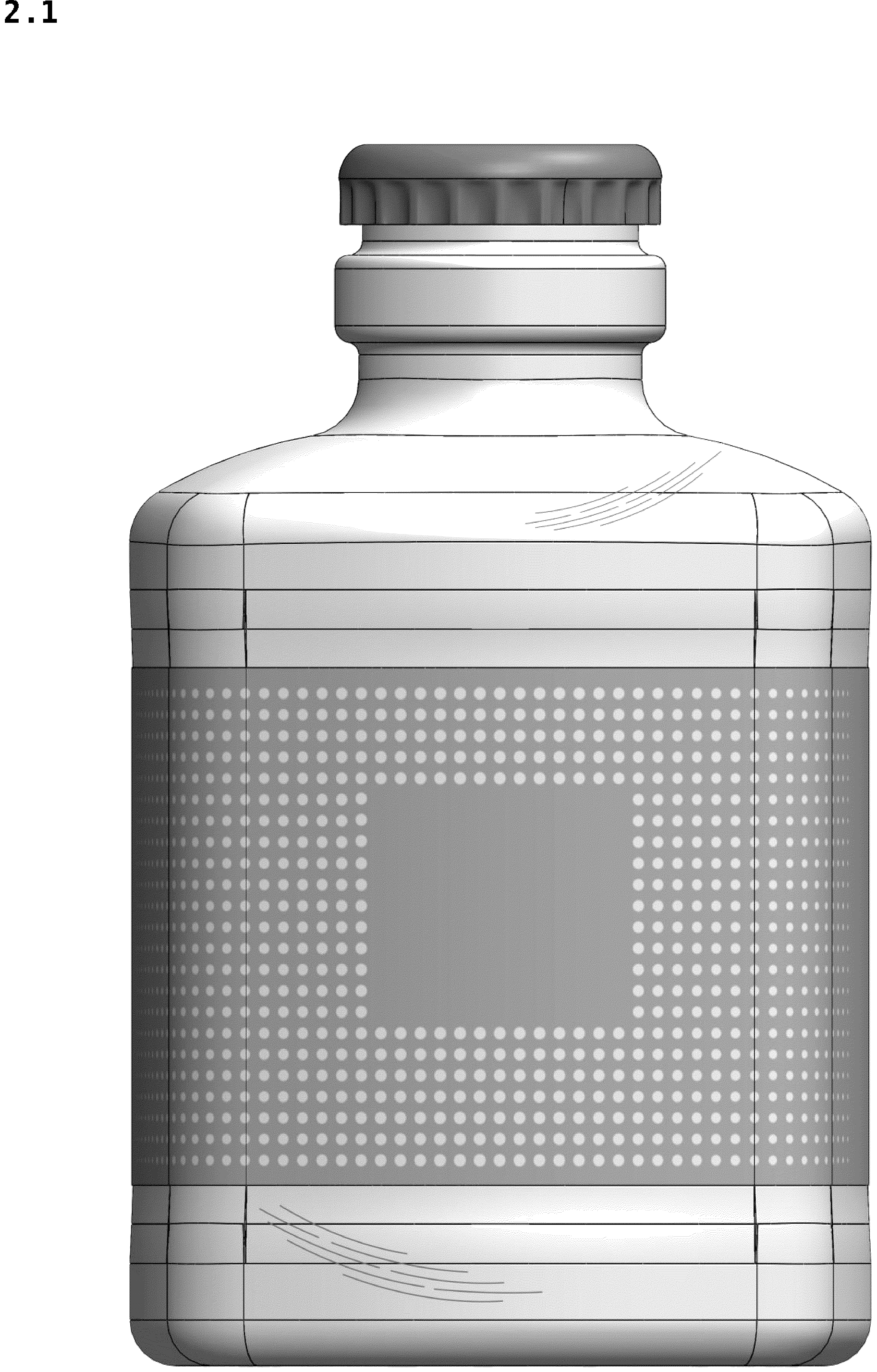 Patent USD1043353 Figure 1 – Bottle