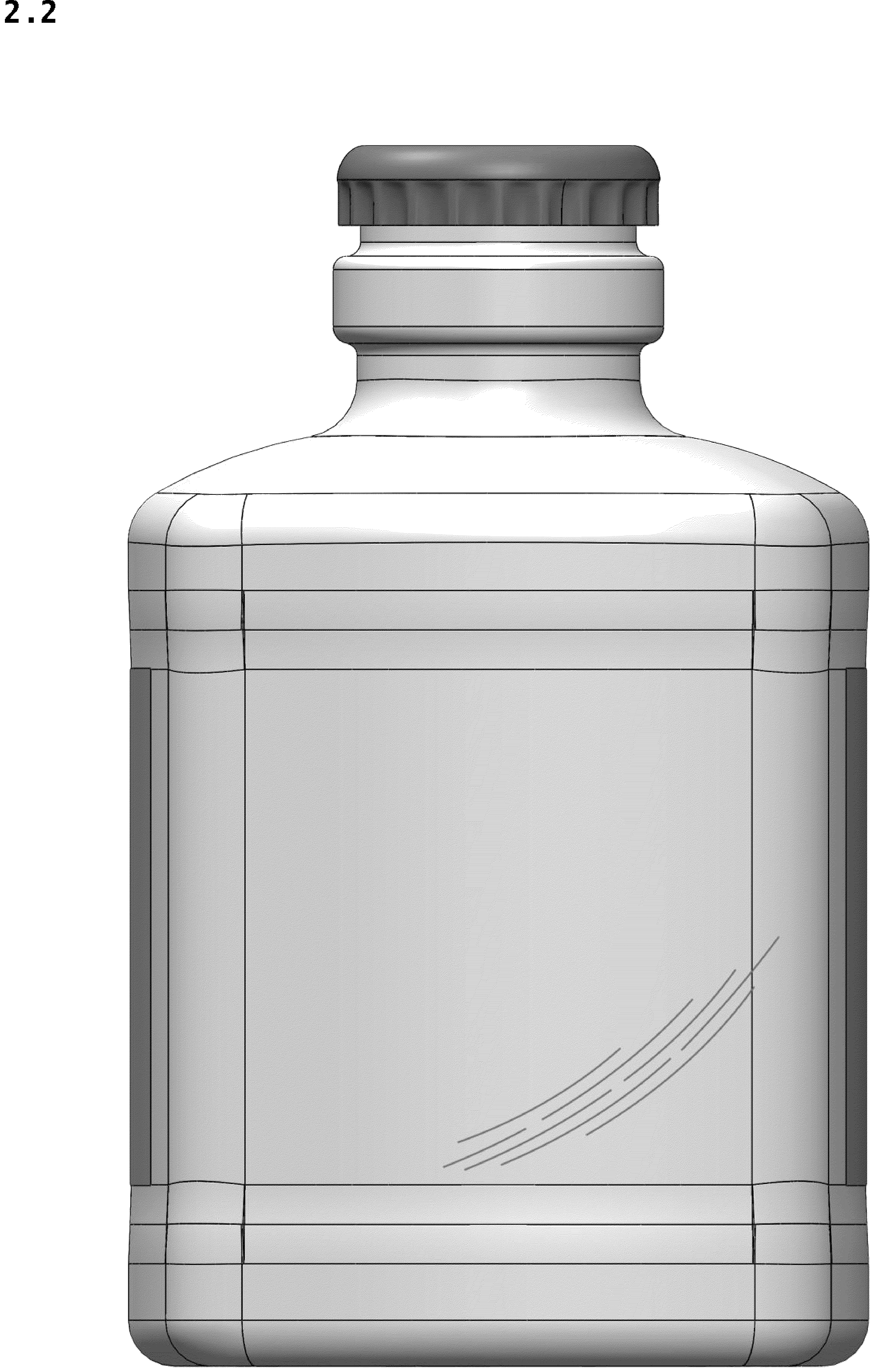 Patent USD1043353 Figure 2 – Bottle