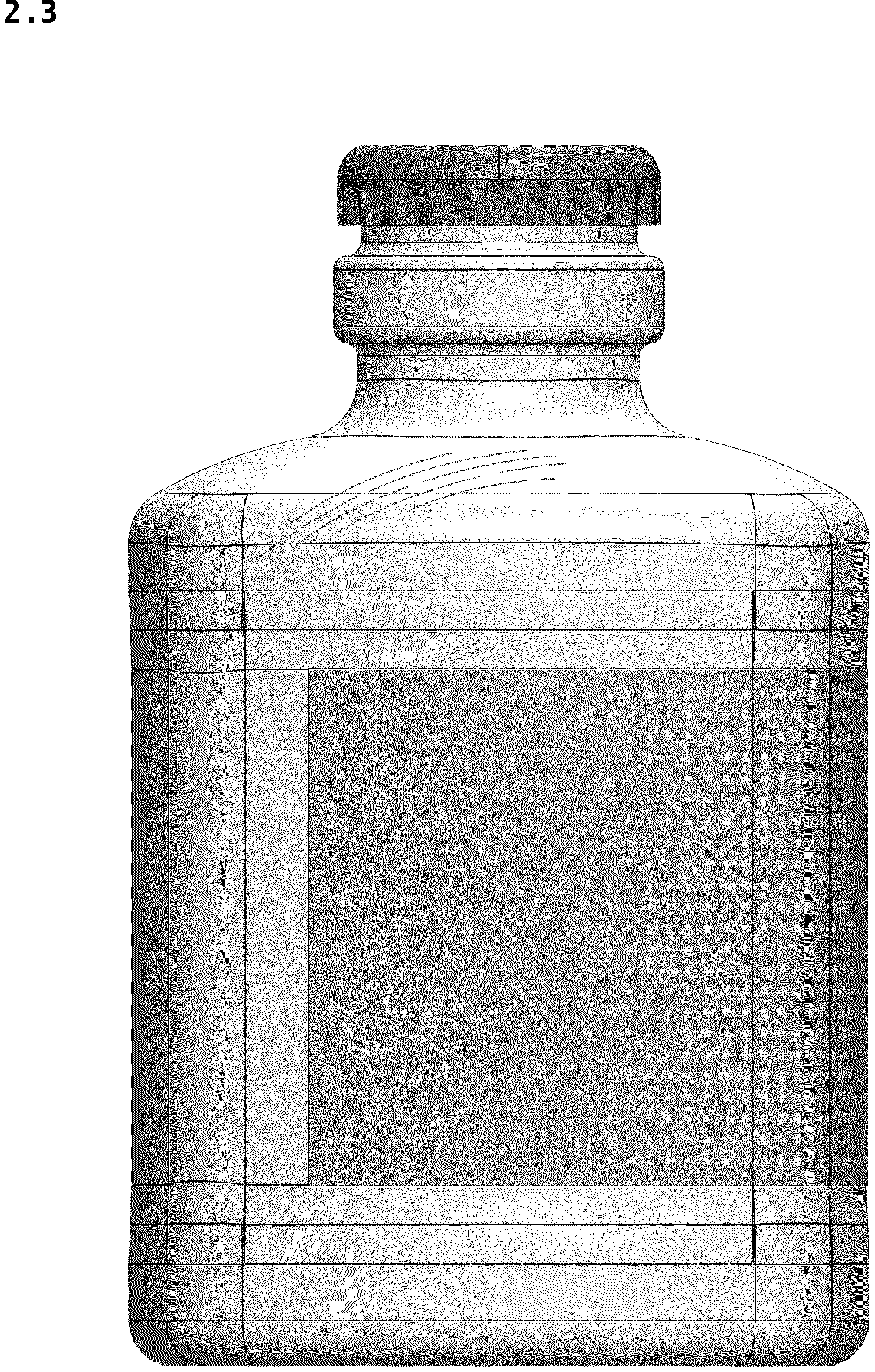 Patent USD1043353 Figure 3 – Bottle