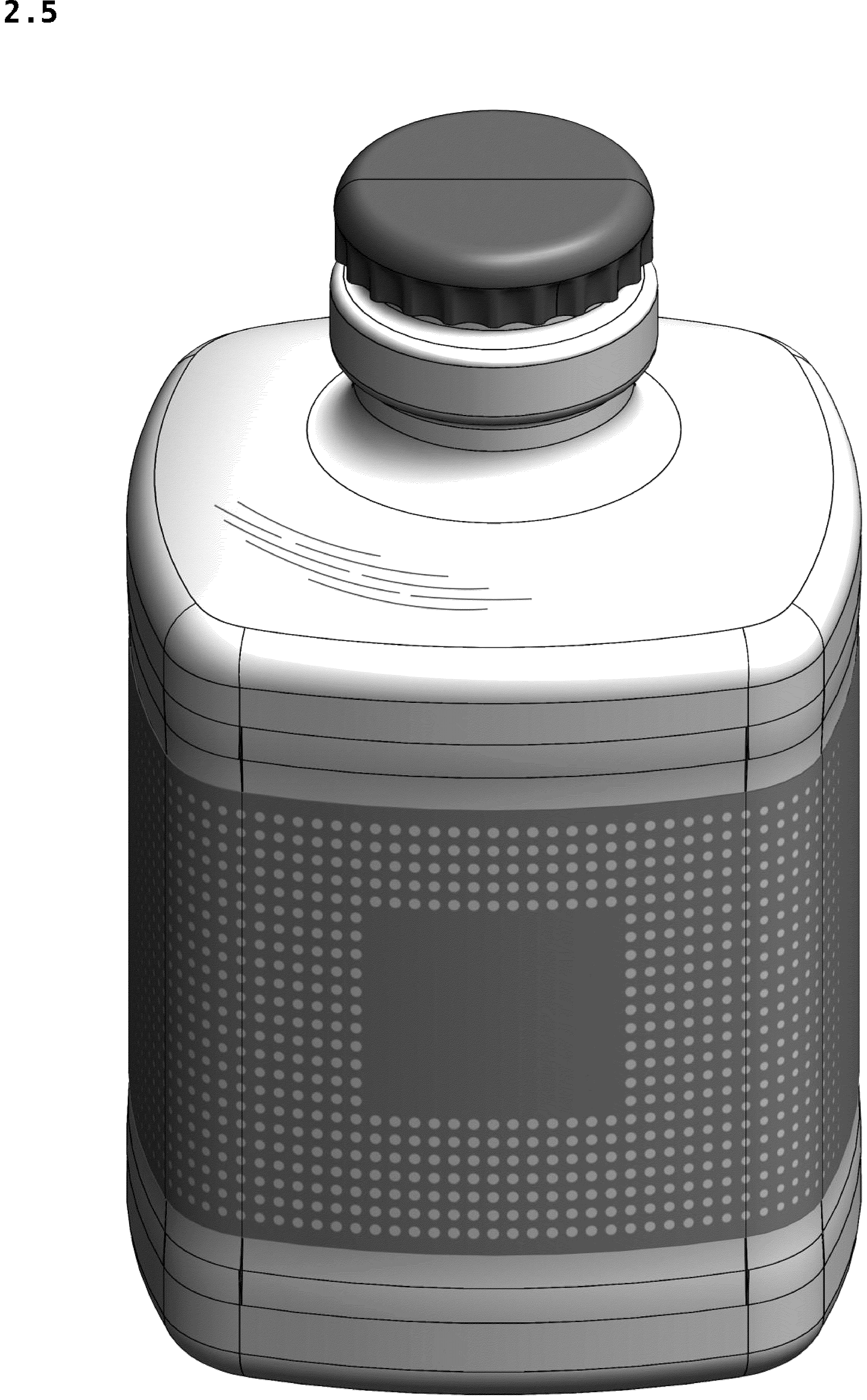 Patent USD1043353 Figure 5 – Bottle