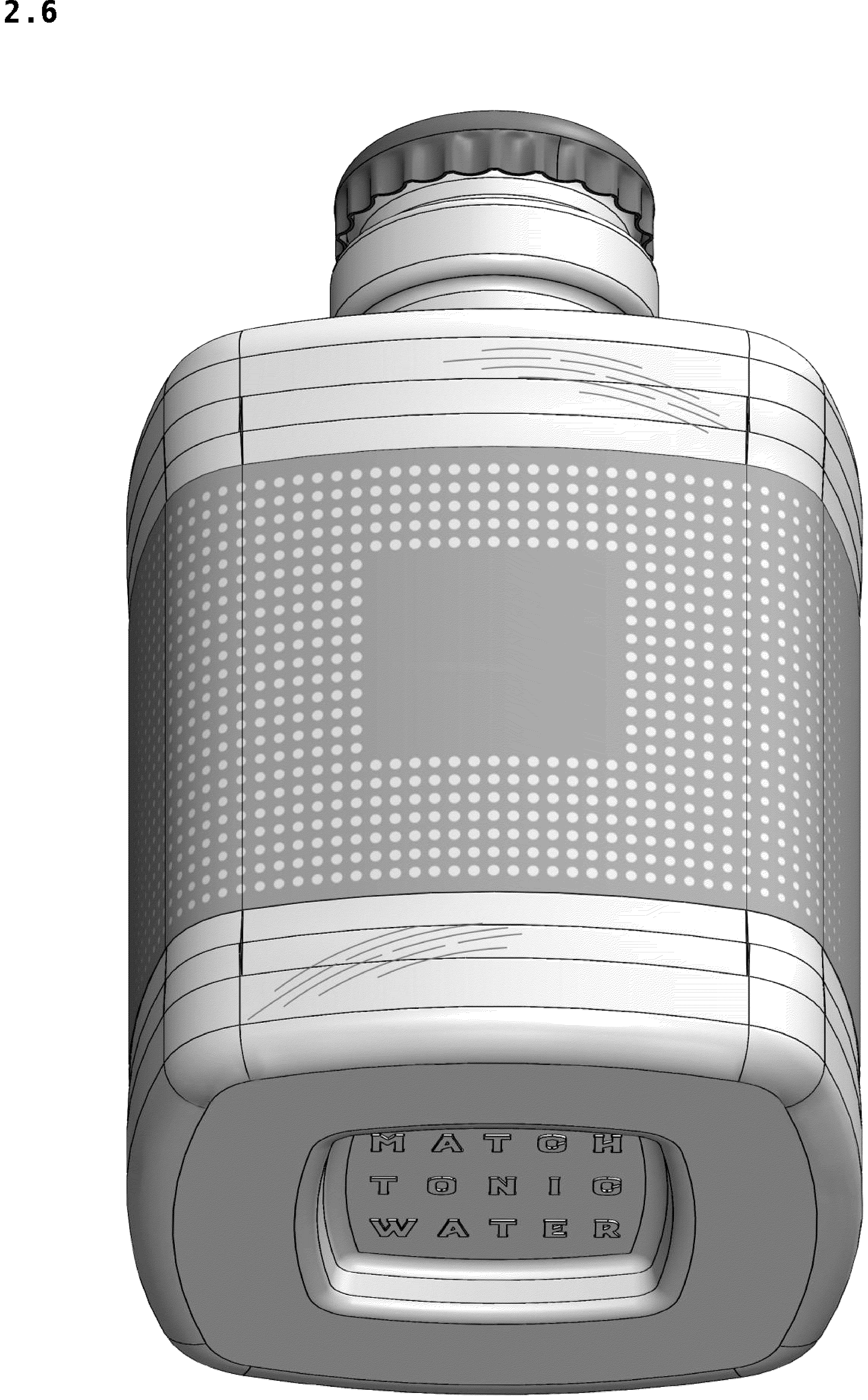 Patent USD1043353 Figure 6 – Bottle