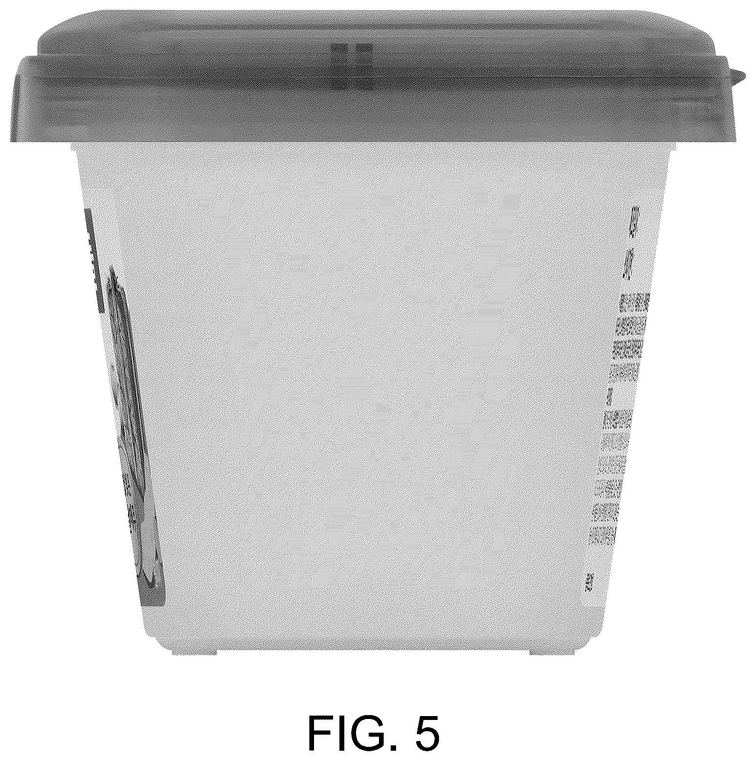 Patent USD1043357 Figure 5 – Container for food packing