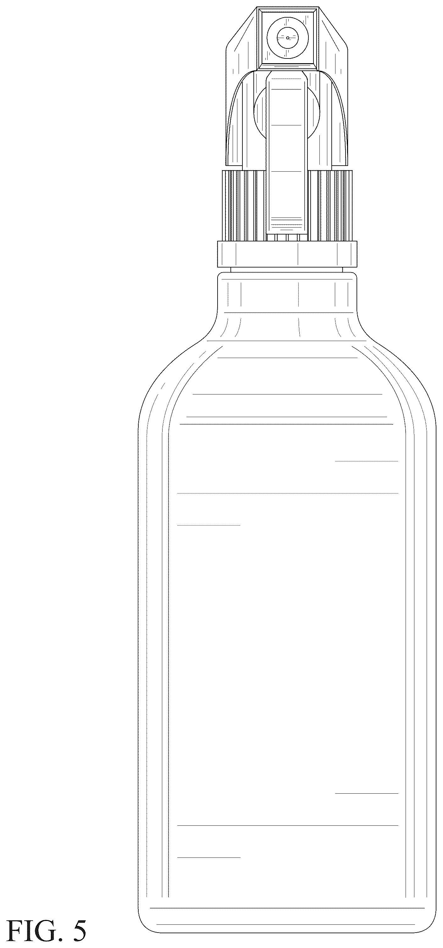 Patent USD1043358 Figure 5 – Bottle