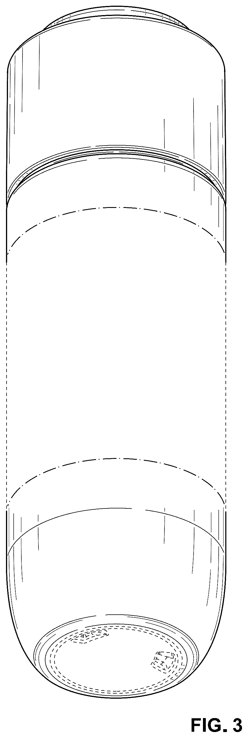 Patent USD1043359 Figure 3 – Bottle and pump head assembly