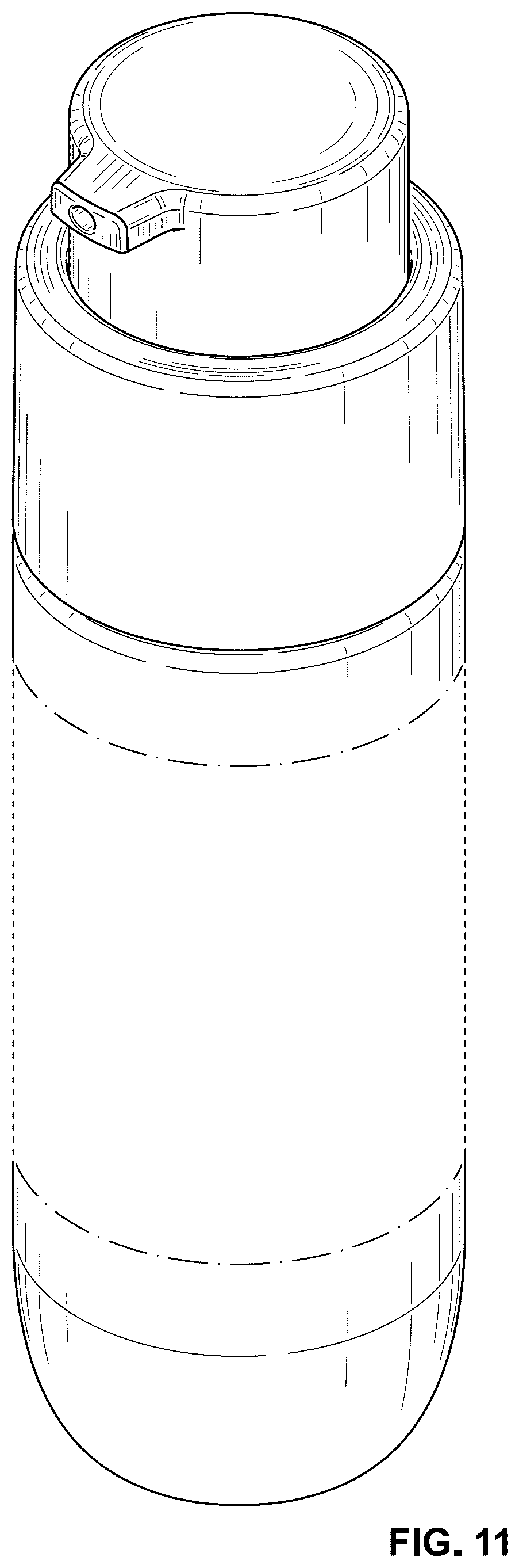 Patent USD1043359 Figure 10 – Bottle and pump head assembly