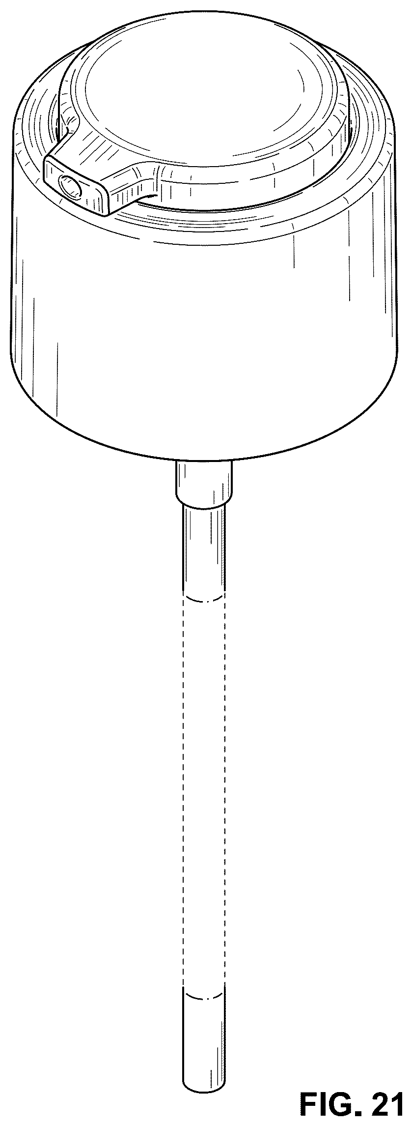 Patent USD1043359 Figure 19 – Bottle and pump head assembly