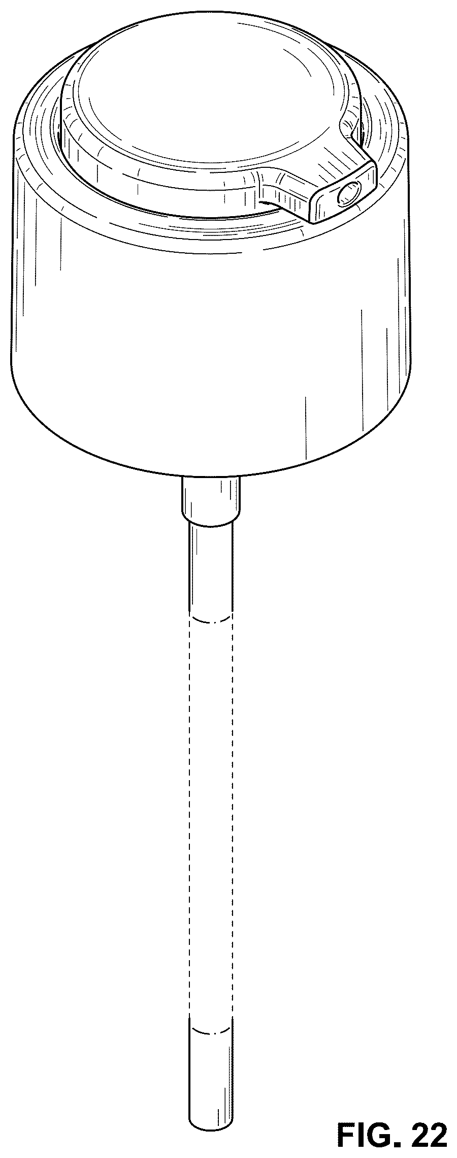Patent USD1043359 Figure 20 – Bottle and pump head assembly