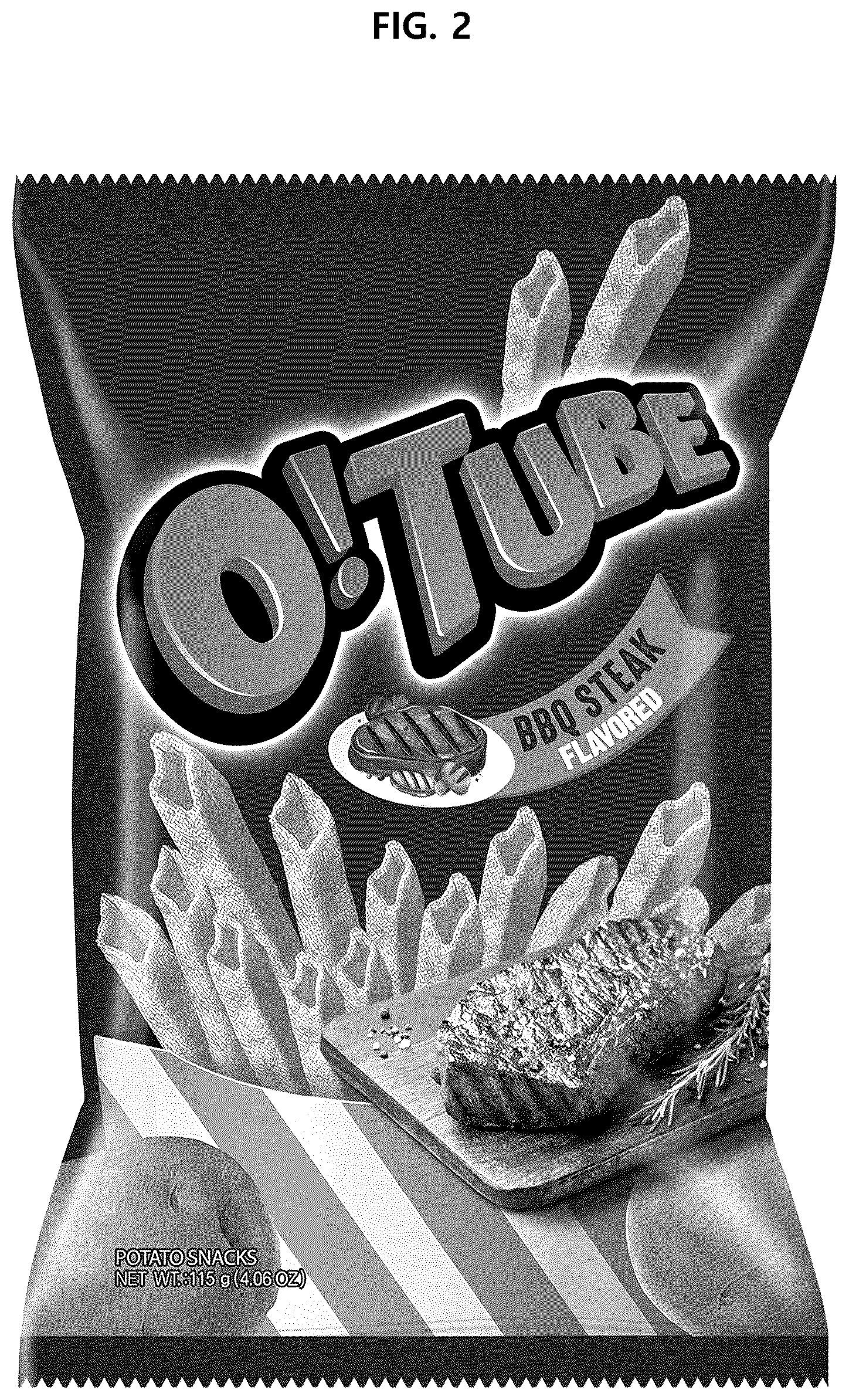 Patent USD1043365 Figure 2 – Snack packaging