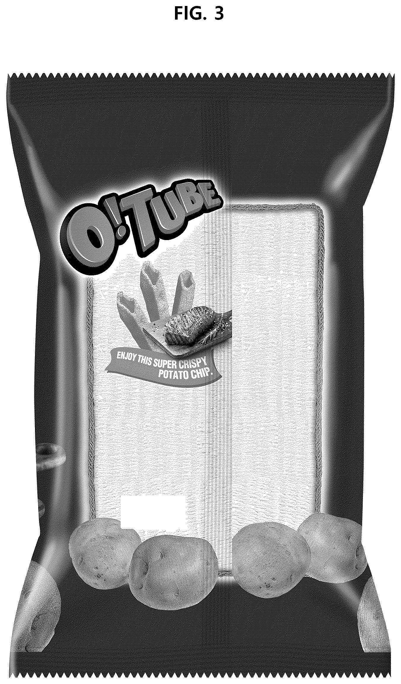 Patent USD1043365 Figure 3 – Snack packaging