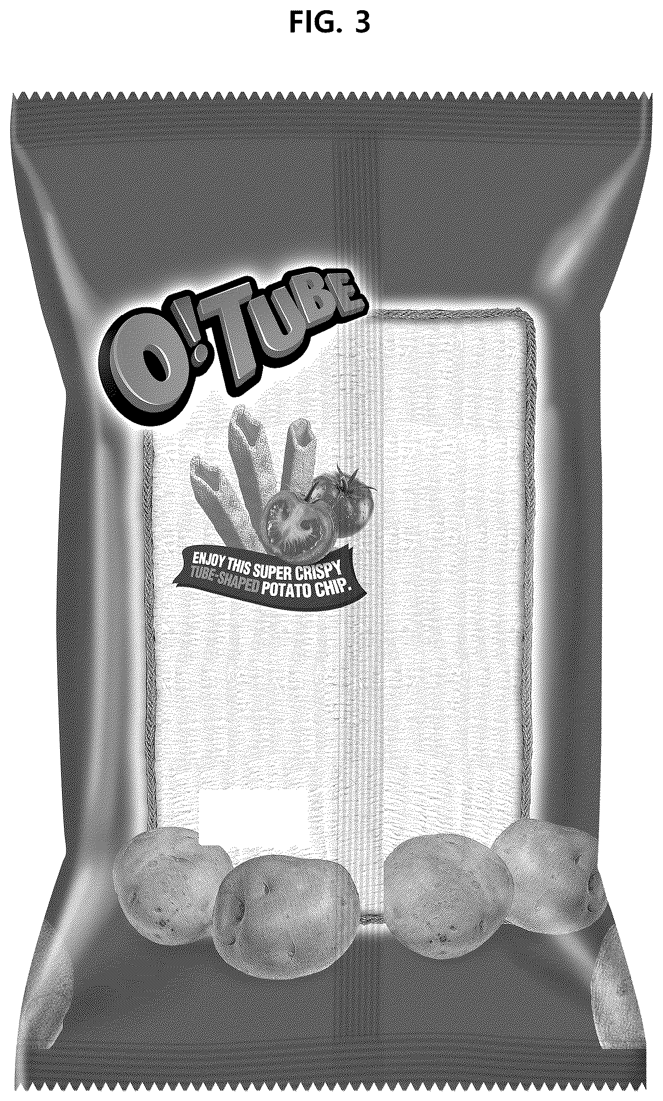 Patent USD1043366 Figure 3 – Snack packaging