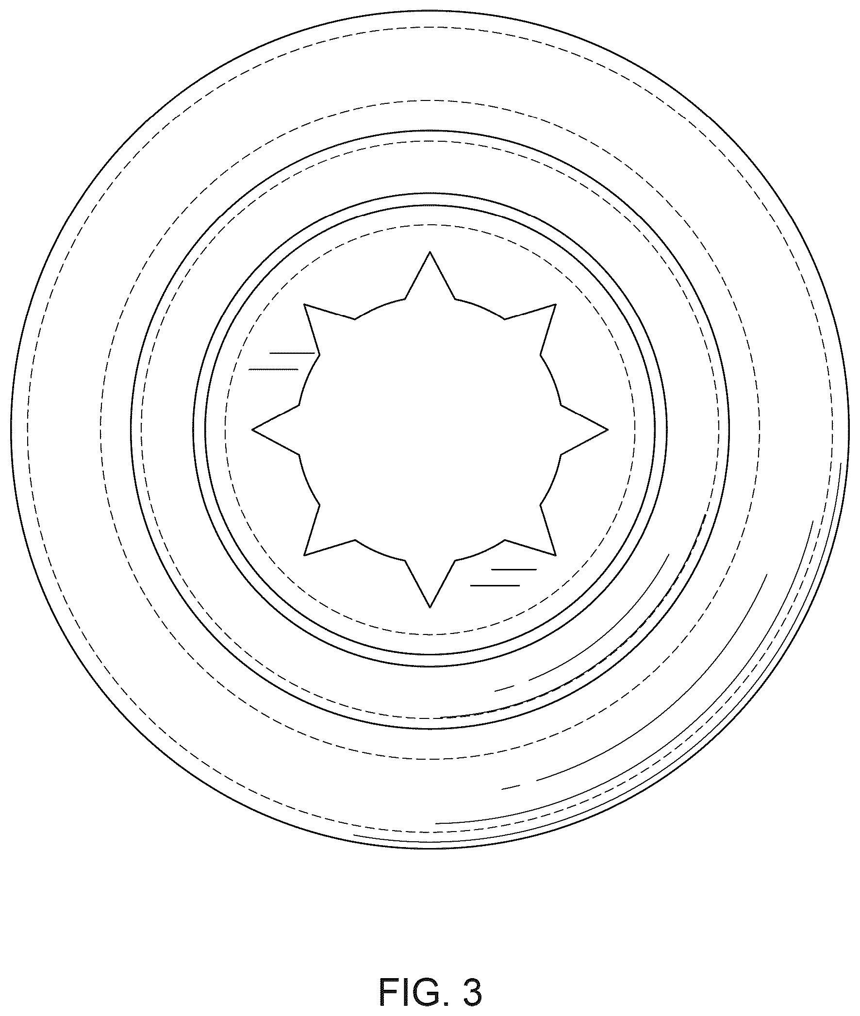 Patent USD1043368 Figure 3 – Beverage container with removable bottle opener