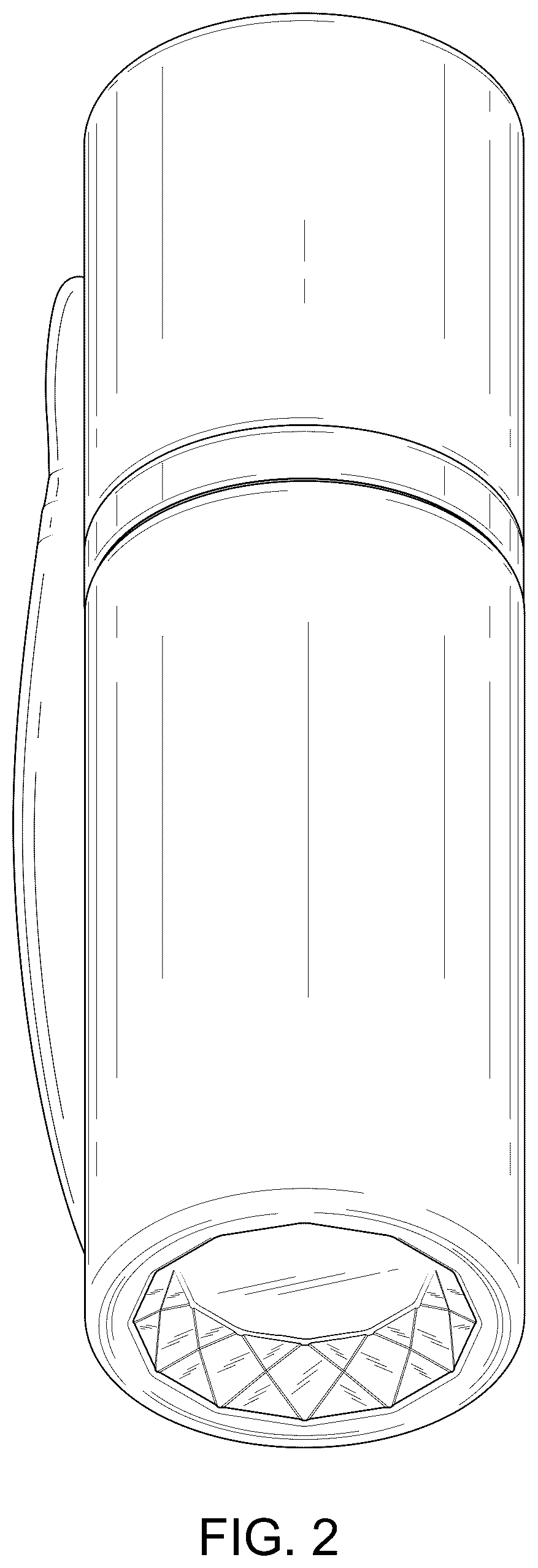Patent USD1043369 Figure 2 – Cosmetic bottle with attached applicator