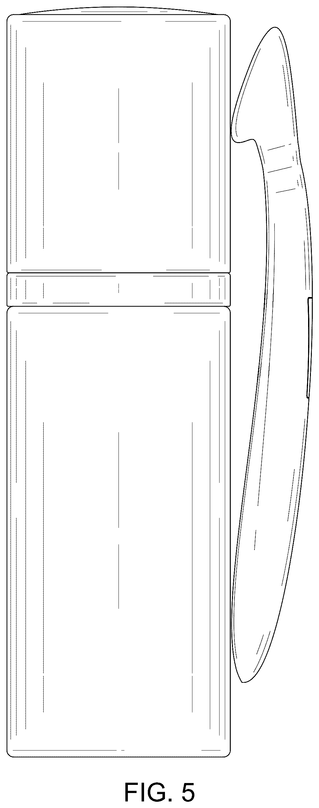 Patent USD1043369 Figure 5 – Cosmetic bottle with attached applicator