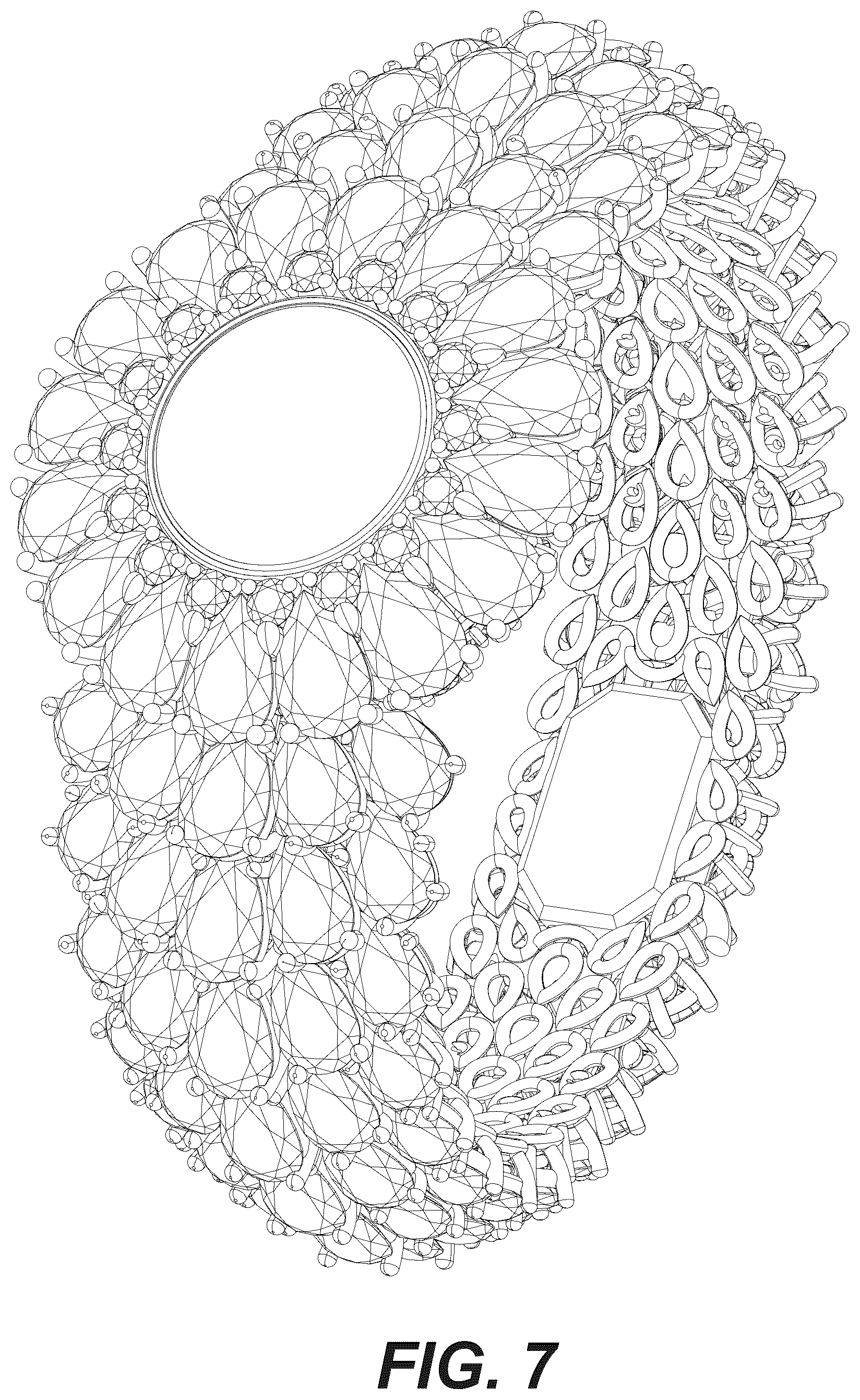 Patent USD1043373 Figure 7 – Watch case with bracelet