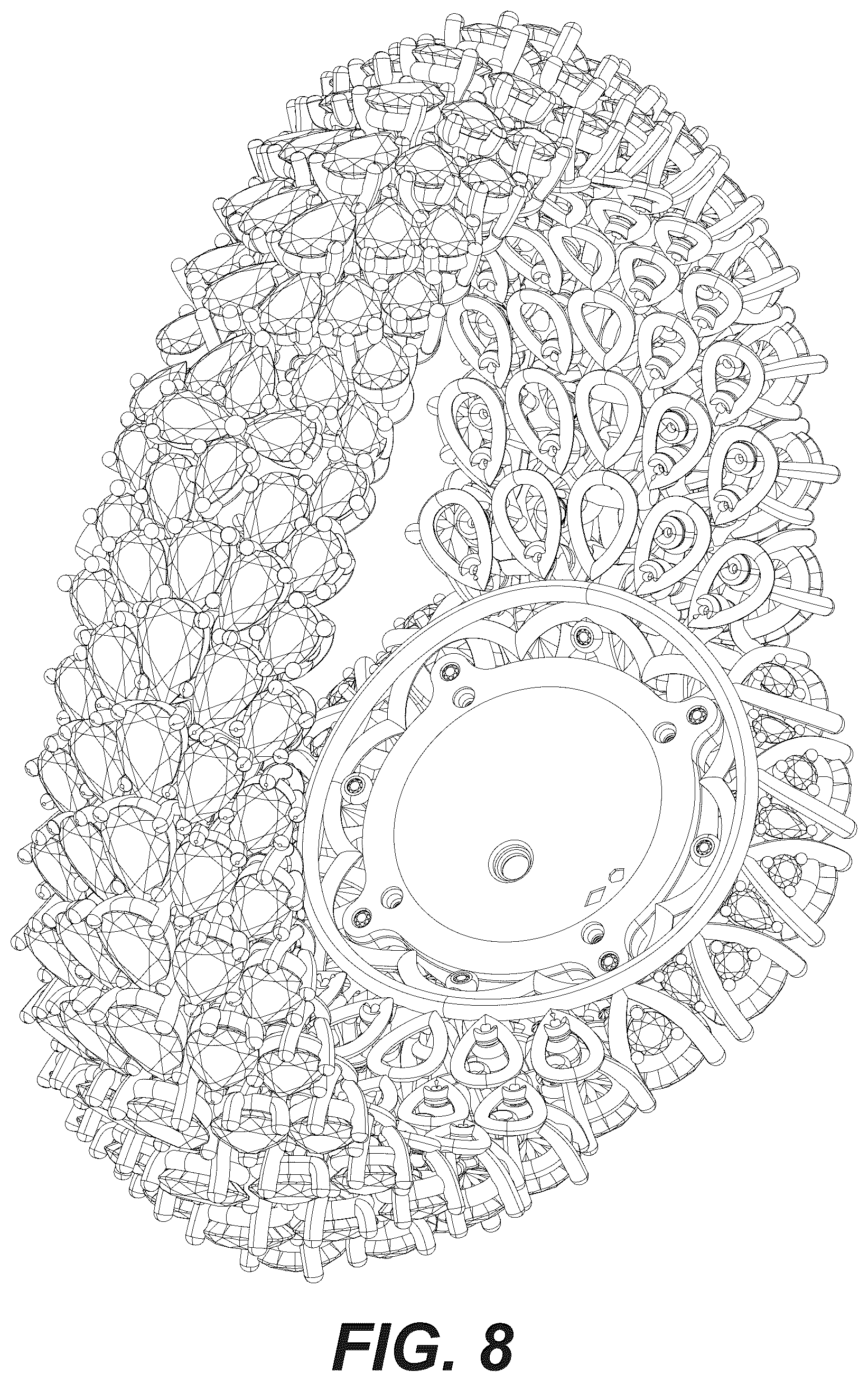 Patent USD1043373 Figure 8 – Watch case with bracelet