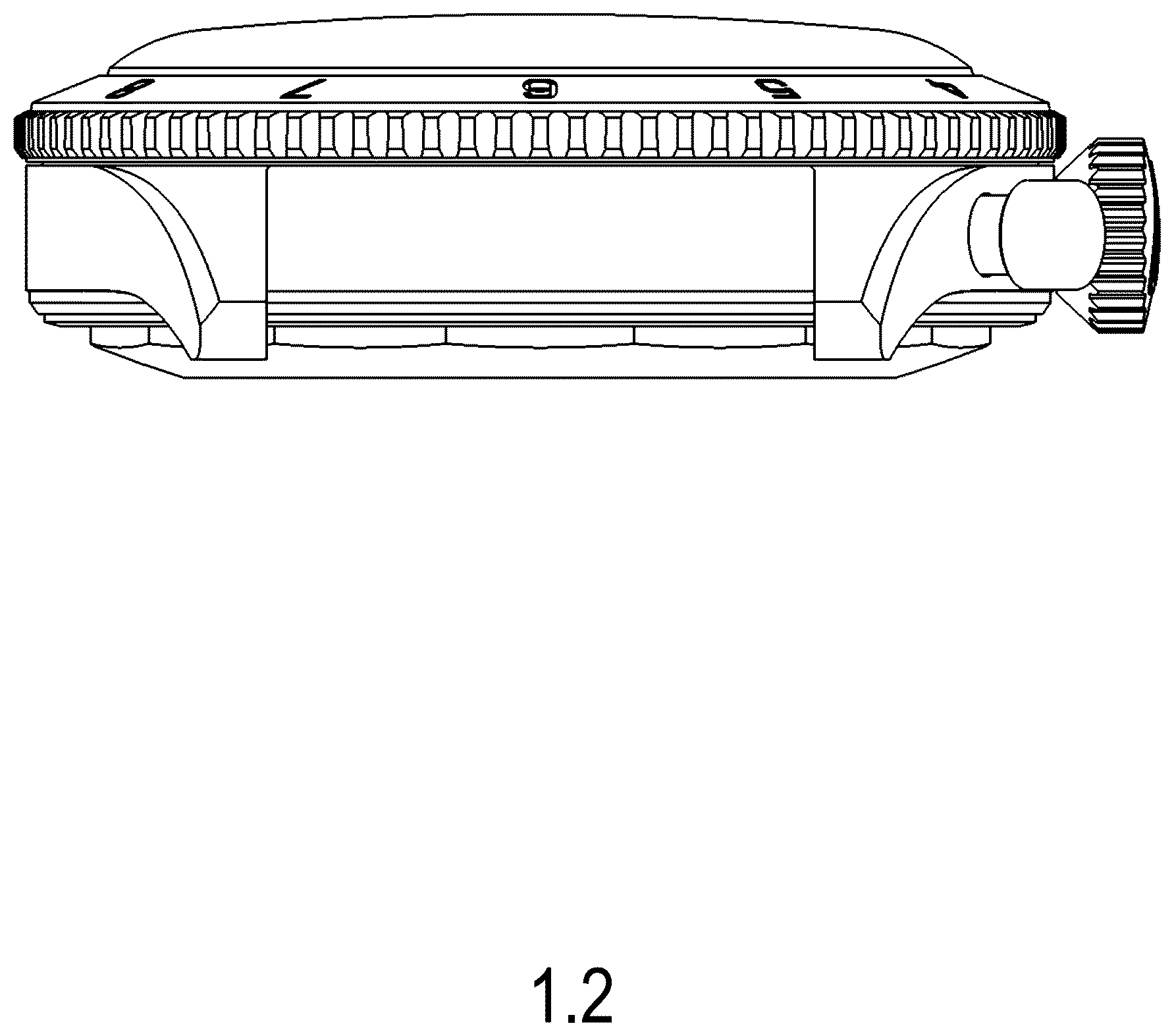 Patent USD1043375 Figure 2 – Watch case