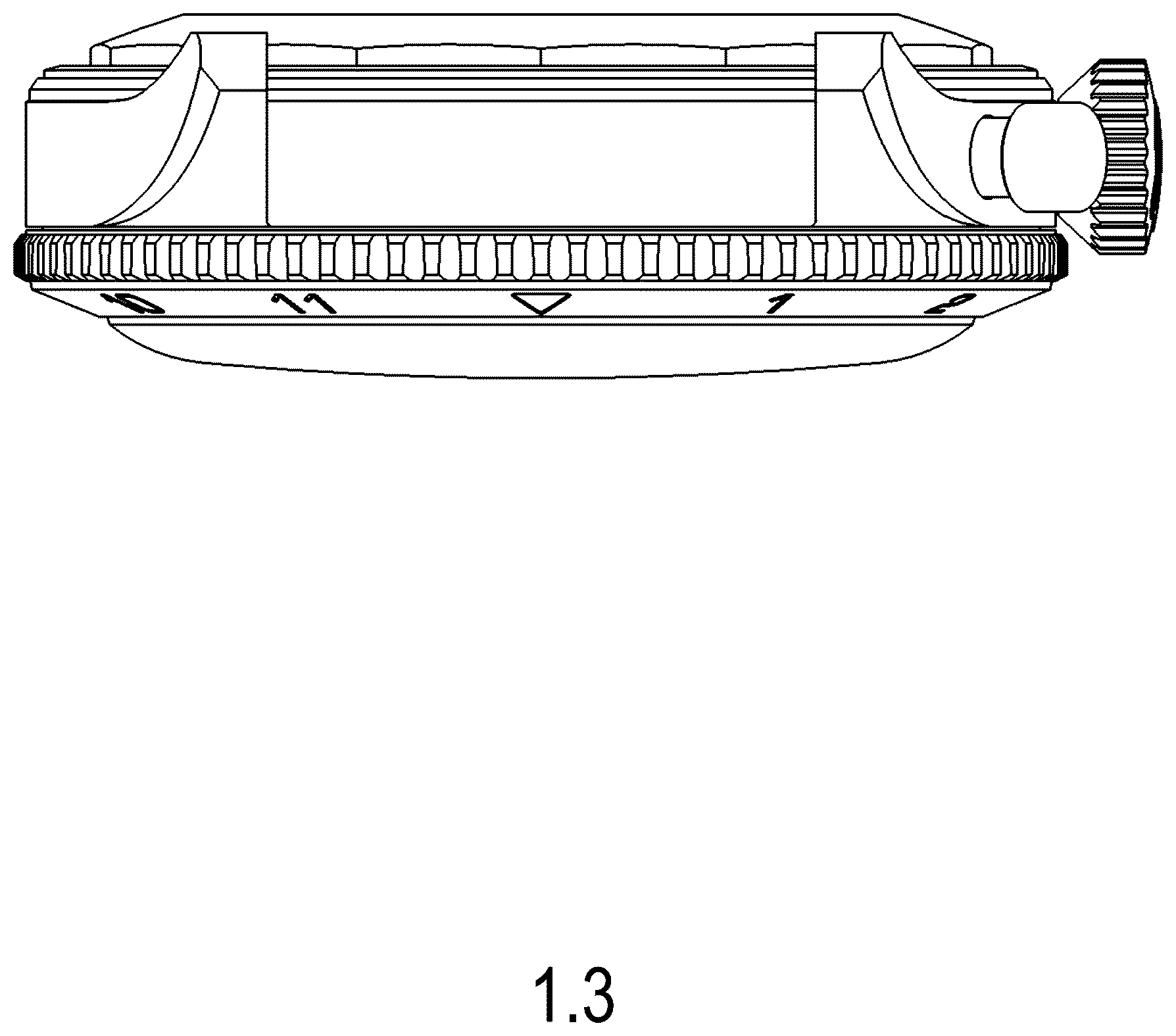 Patent USD1043375 Figure 3 – Watch case