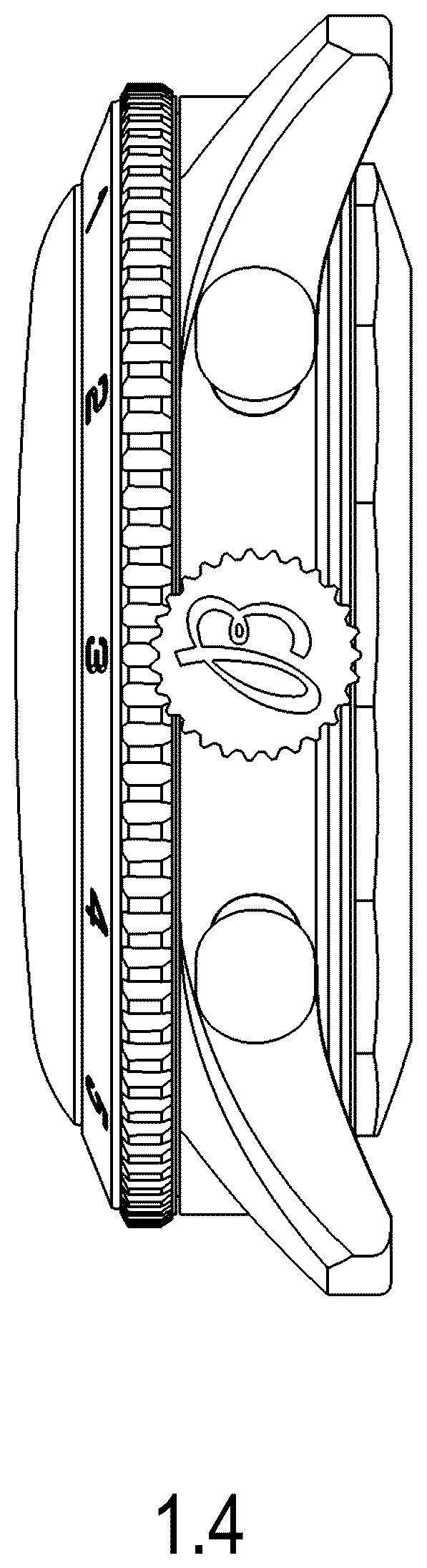 Patent USD1043375 Figure 4 – Watch case