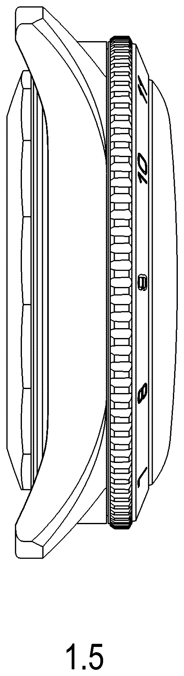 Patent USD1043375 Figure 5 – Watch case