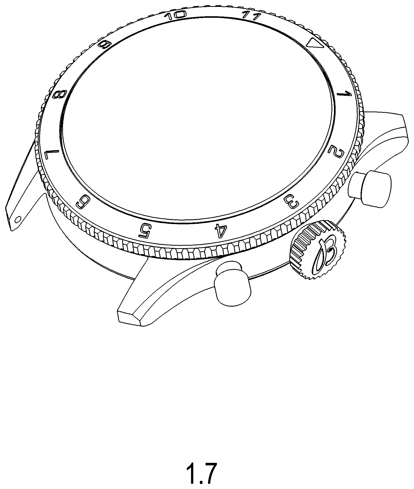 Patent USD1043375 Figure 7 – Watch case