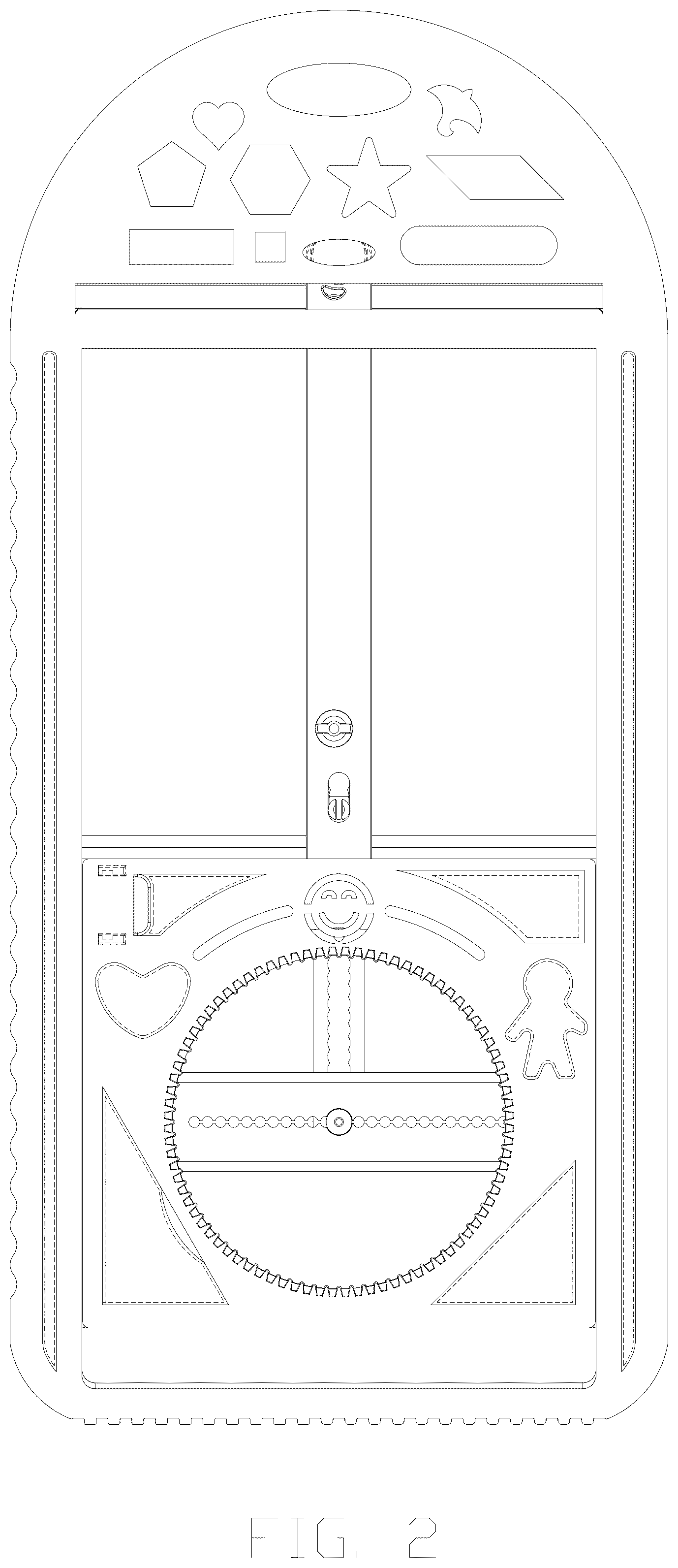 Patent USD1043382 Figure 2 – Multifunctional geometric ruler