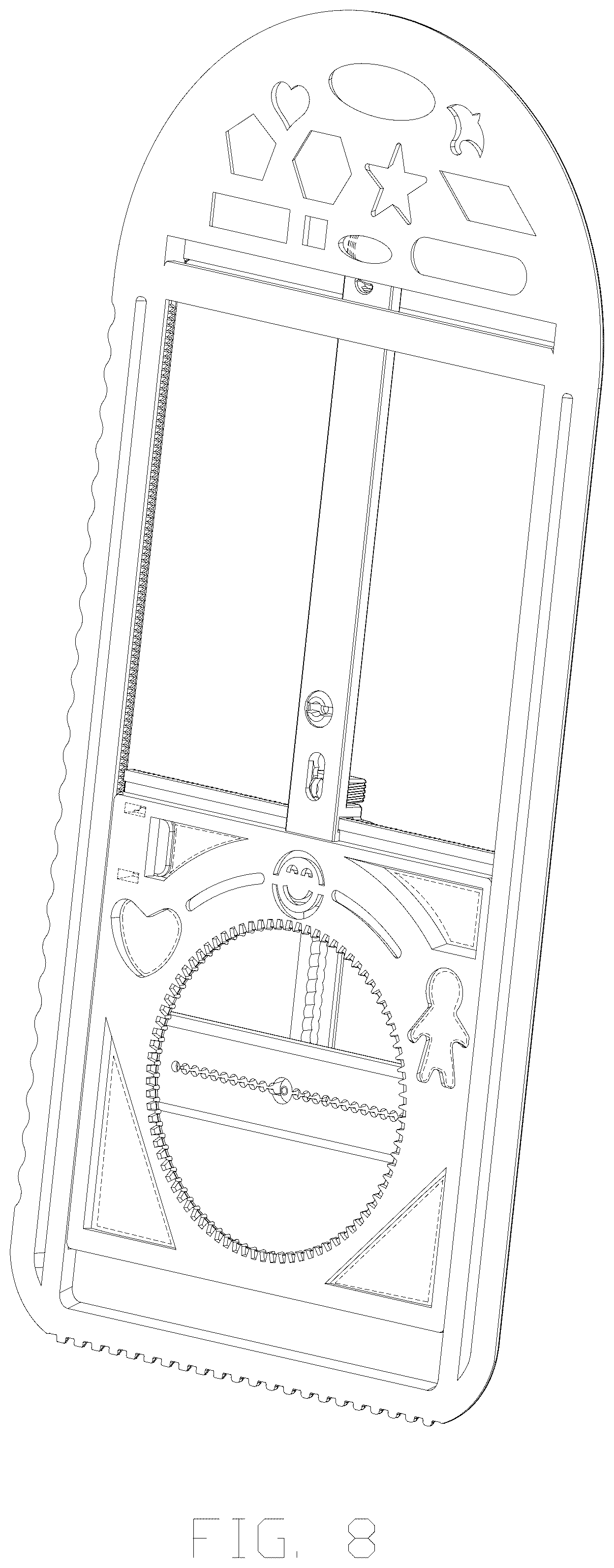 Patent USD1043382 Figure 8 – Multifunctional geometric ruler
